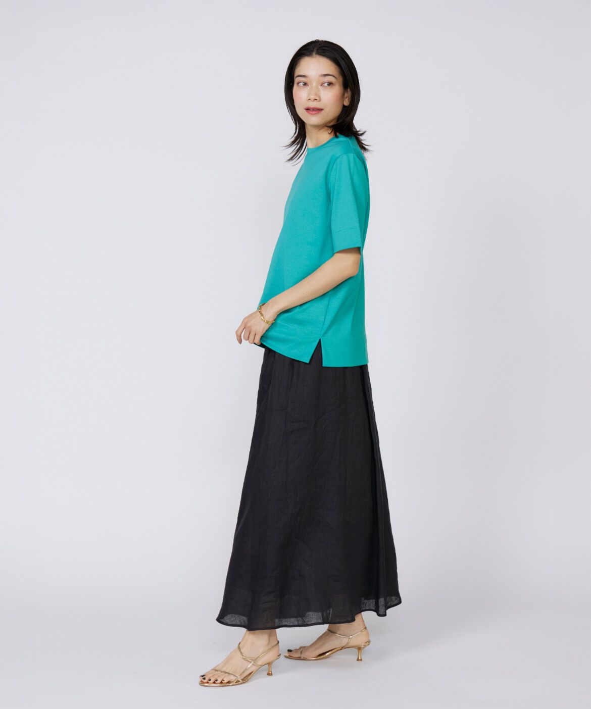 INED「サイドスリットデザインTシャツ」|Tシャツ・カットソー|