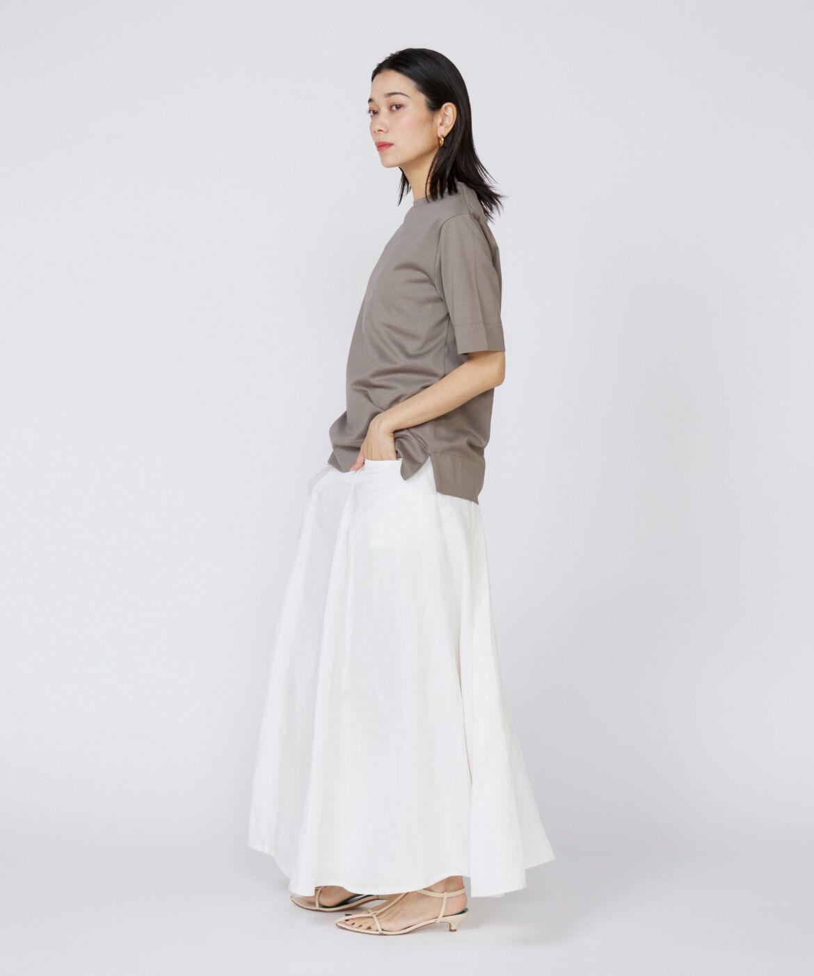 INED「サイドスリットデザインTシャツ」|Tシャツ・カットソー|