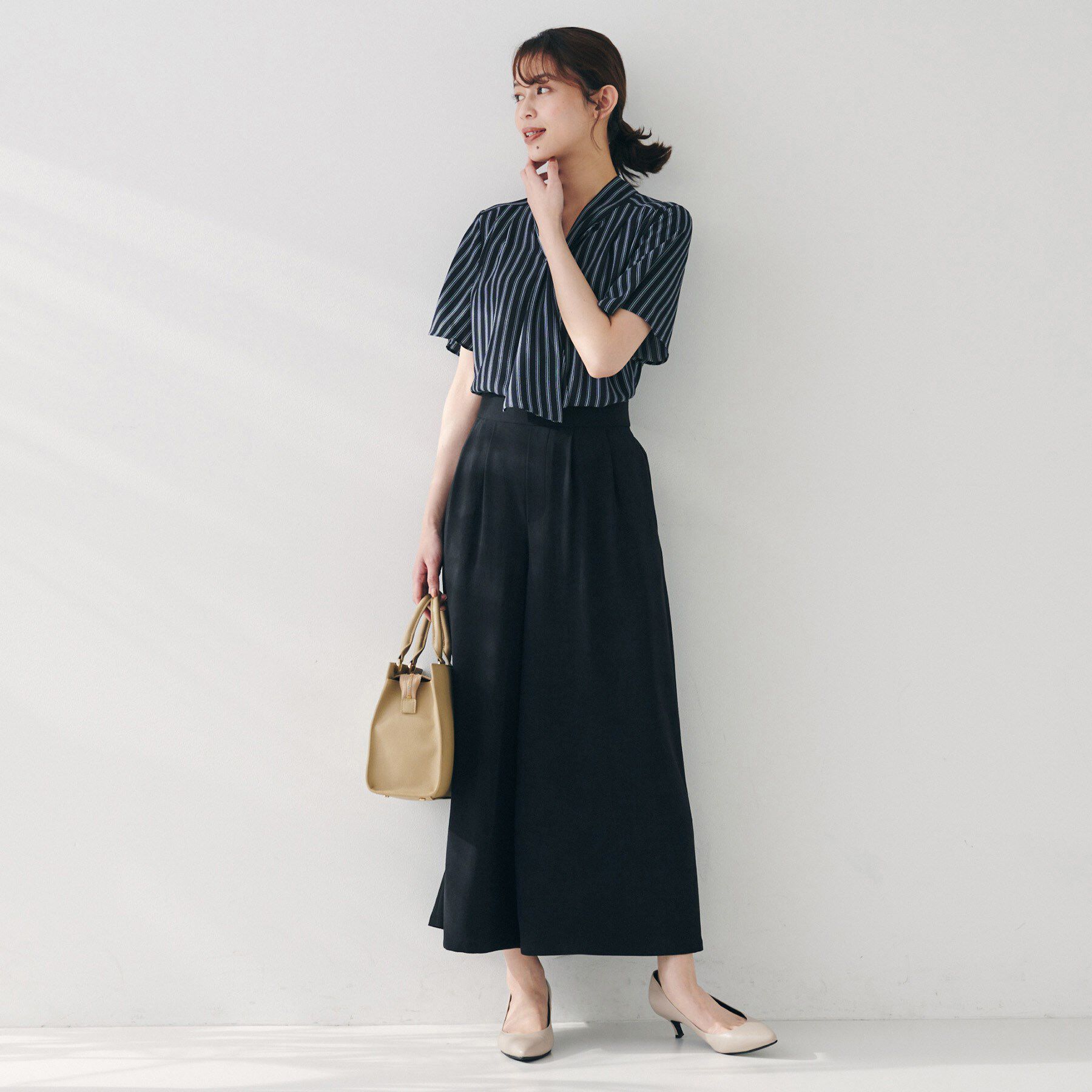 UNTITLED「【通勤/オフィス/二の腕カバー】ボウタイブラウス」|シャツ・ブラウス|