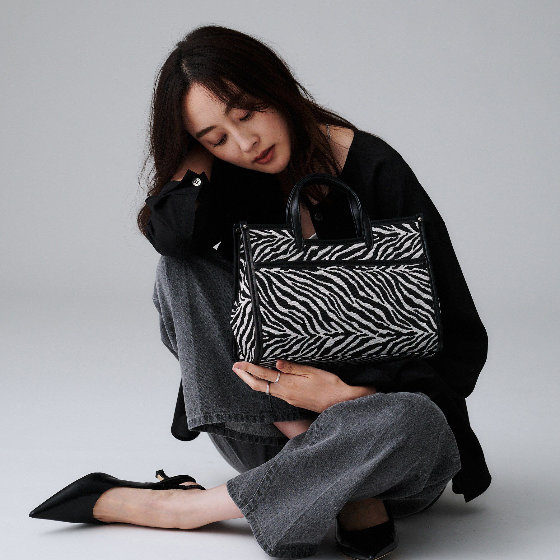 UNTITLED「【選べる3柄】ジャカードミディアムトート」|トートバッグ|