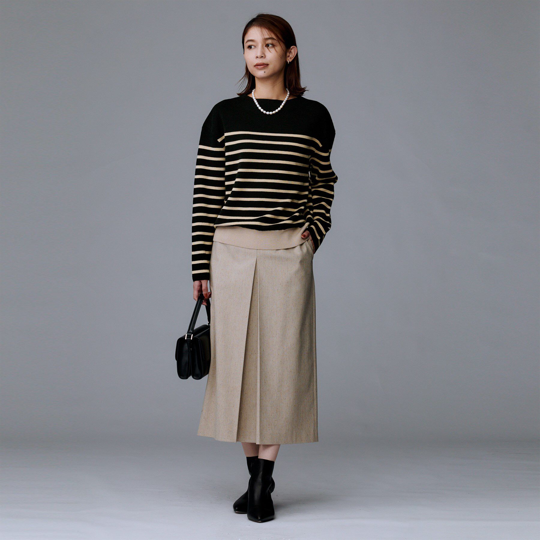 UNTITLED「【洗える】モックネックミラノリブニット」|ニット・セーター|