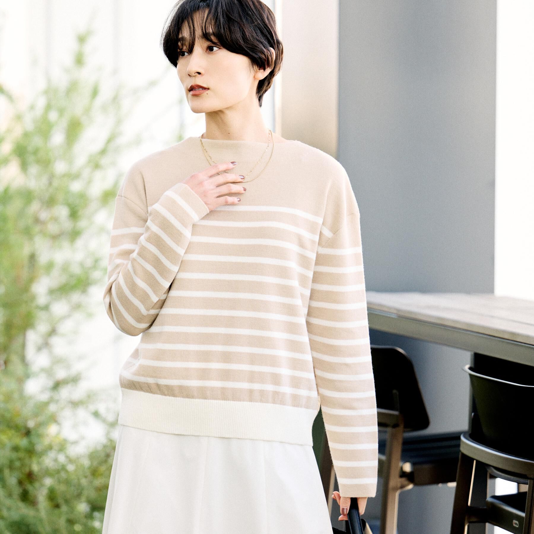 UNTITLED「【洗える】モックネックミラノリブニット」|ニット・セーター|