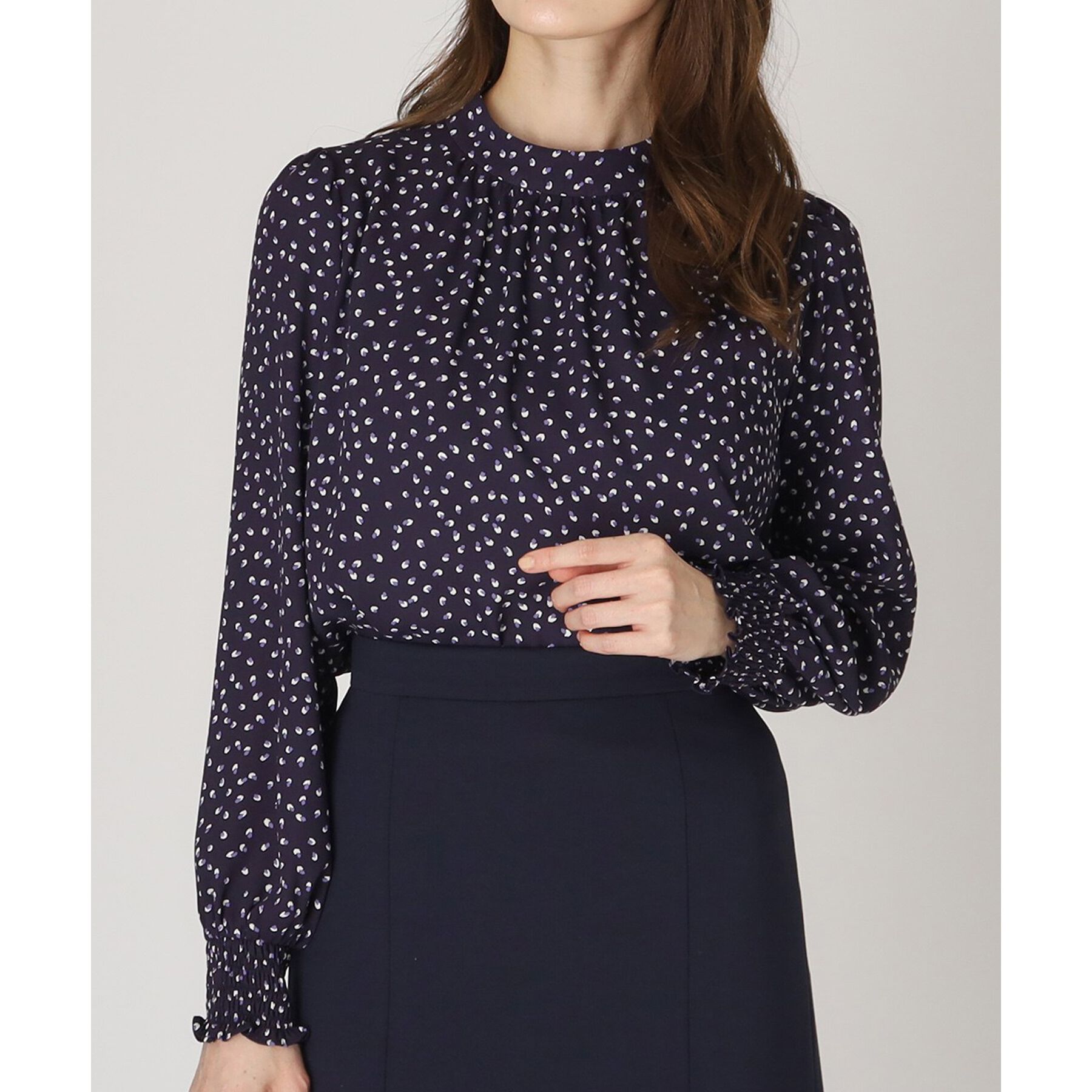 COUP DE CHANCE「【洗える／日本製】幾何柄ブラウス」|シャツ・ブラウス|