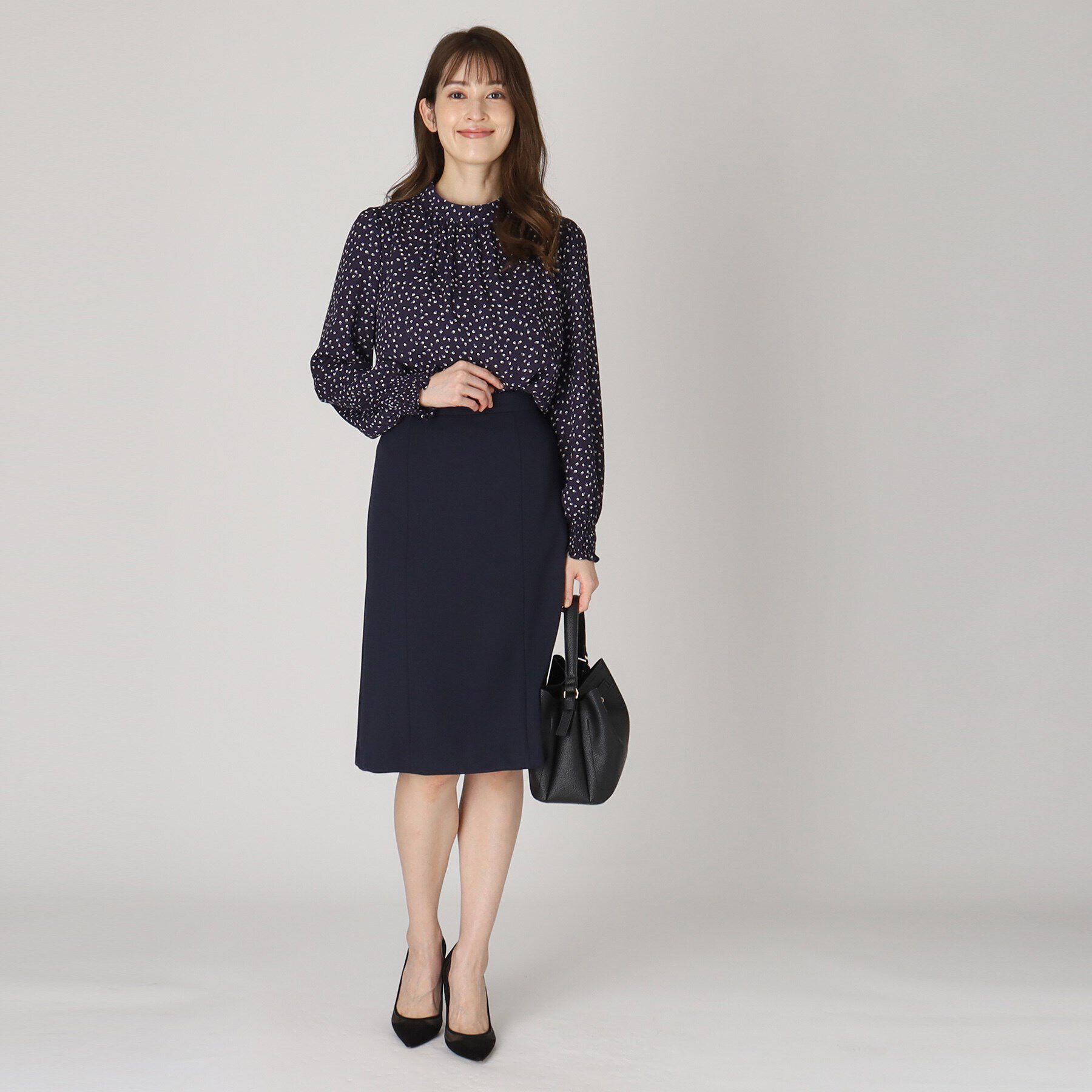 COUP DE CHANCE「【洗える／日本製】幾何柄ブラウス」|シャツ・ブラウス|