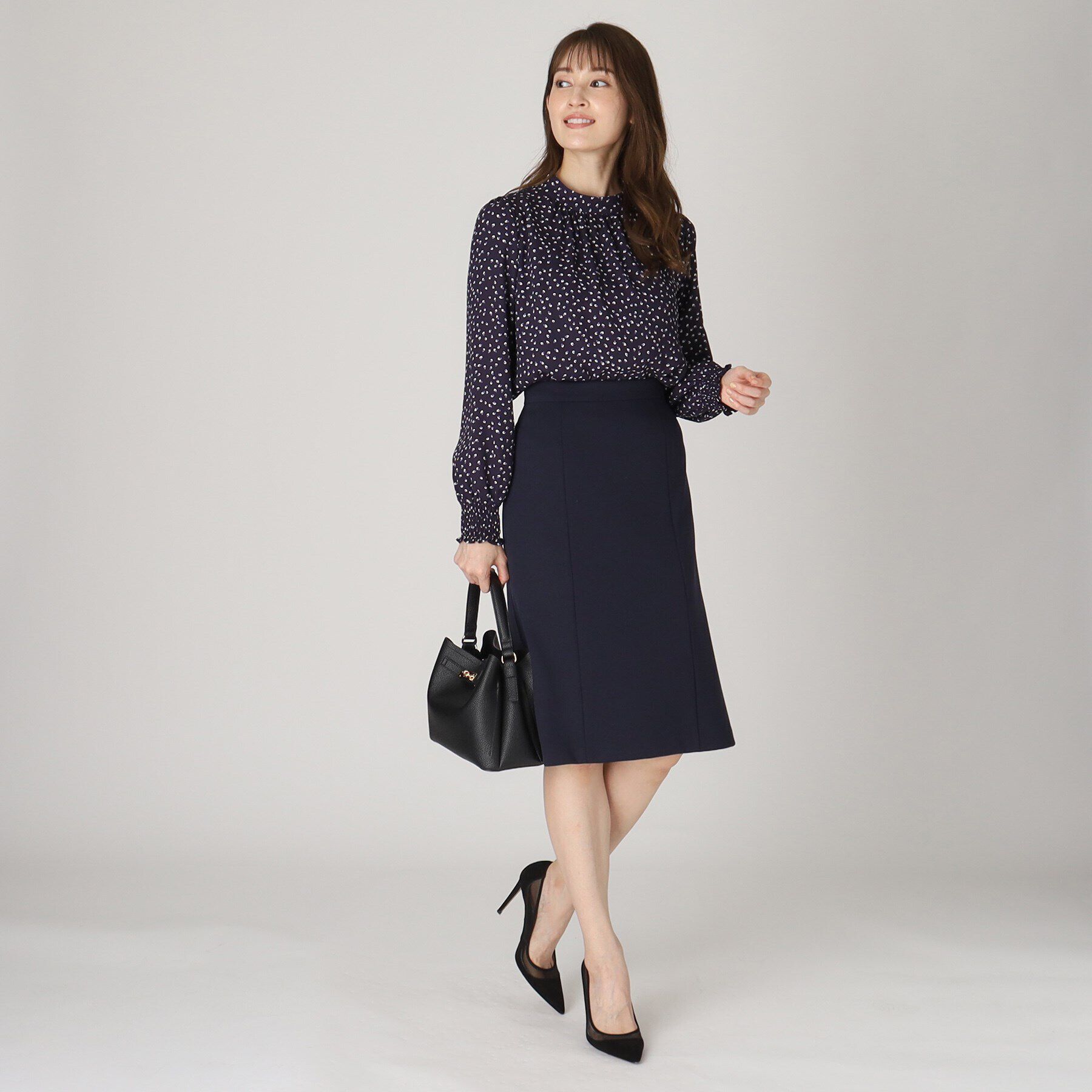 COUP DE CHANCE「【洗える／日本製】幾何柄ブラウス」|シャツ・ブラウス|