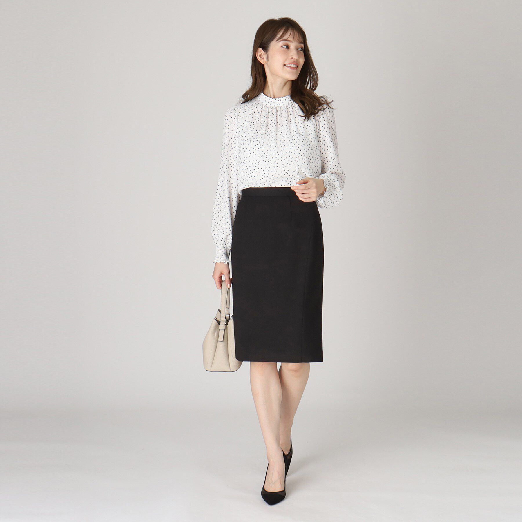 COUP DE CHANCE「【洗える／日本製】幾何柄ブラウス」|シャツ・ブラウス|