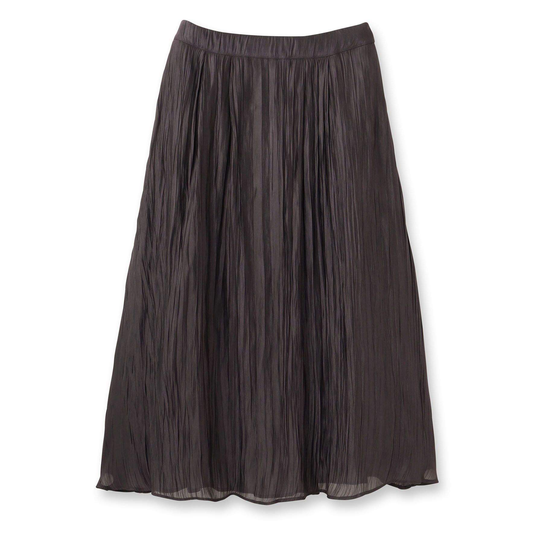 Reflect「【秋映え／華やかな揺れ感】ワッシャー加工タックフレアロングスカート」|スカート|