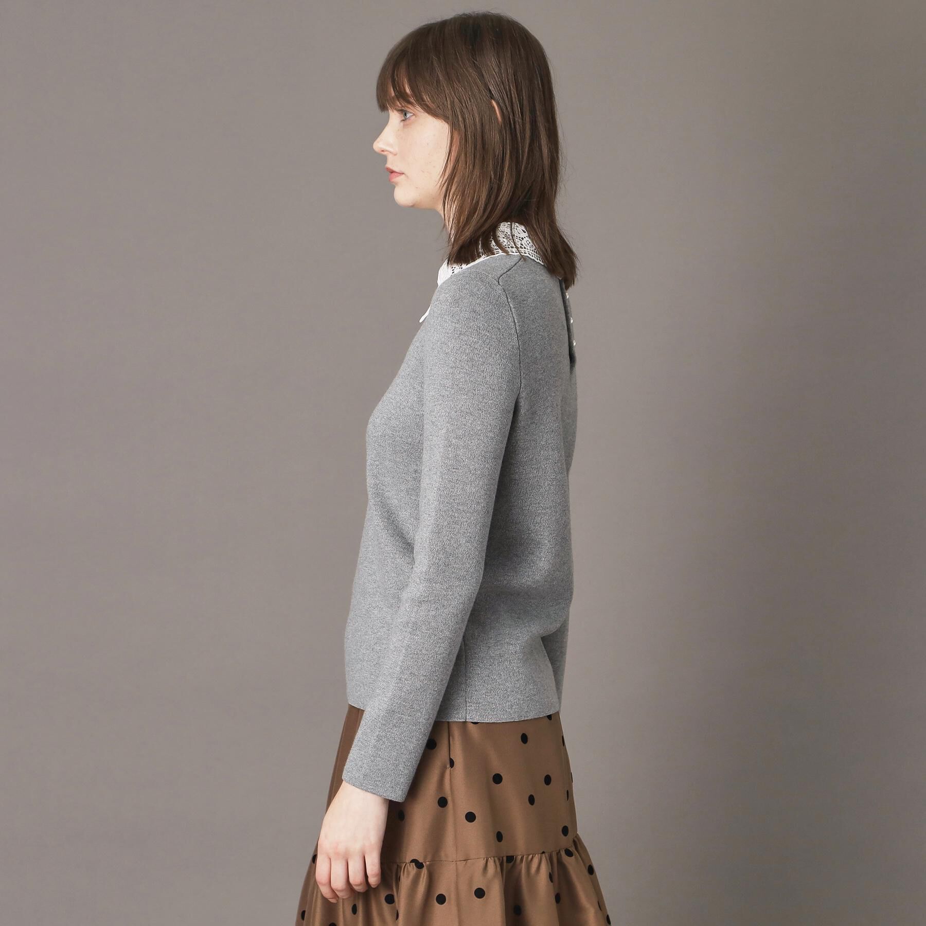 DRESSTERIOR「2WAYレースカラーニット」|ニット・セーター|