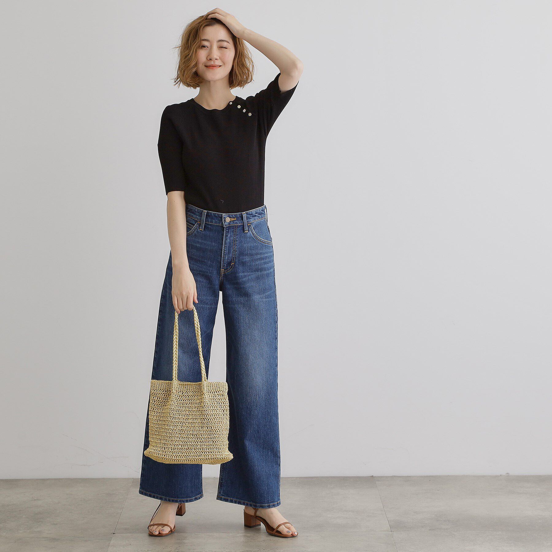 grove「ラメコードタックハンドルトート」|トートバッグ|