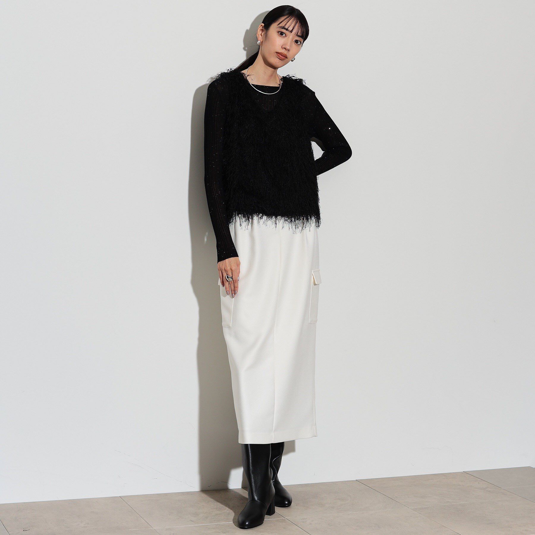 GALLEST「サスペンダー付きワークタイトスカート」|スカート|