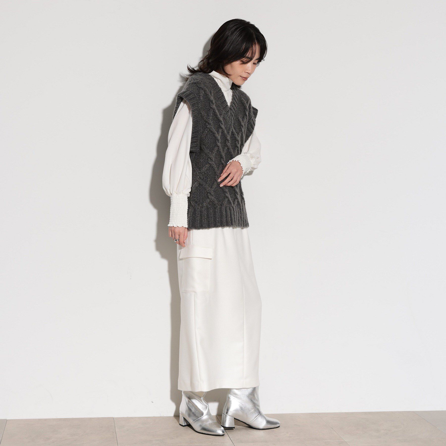 GALLEST「サスペンダー付きワークタイトスカート」|スカート|