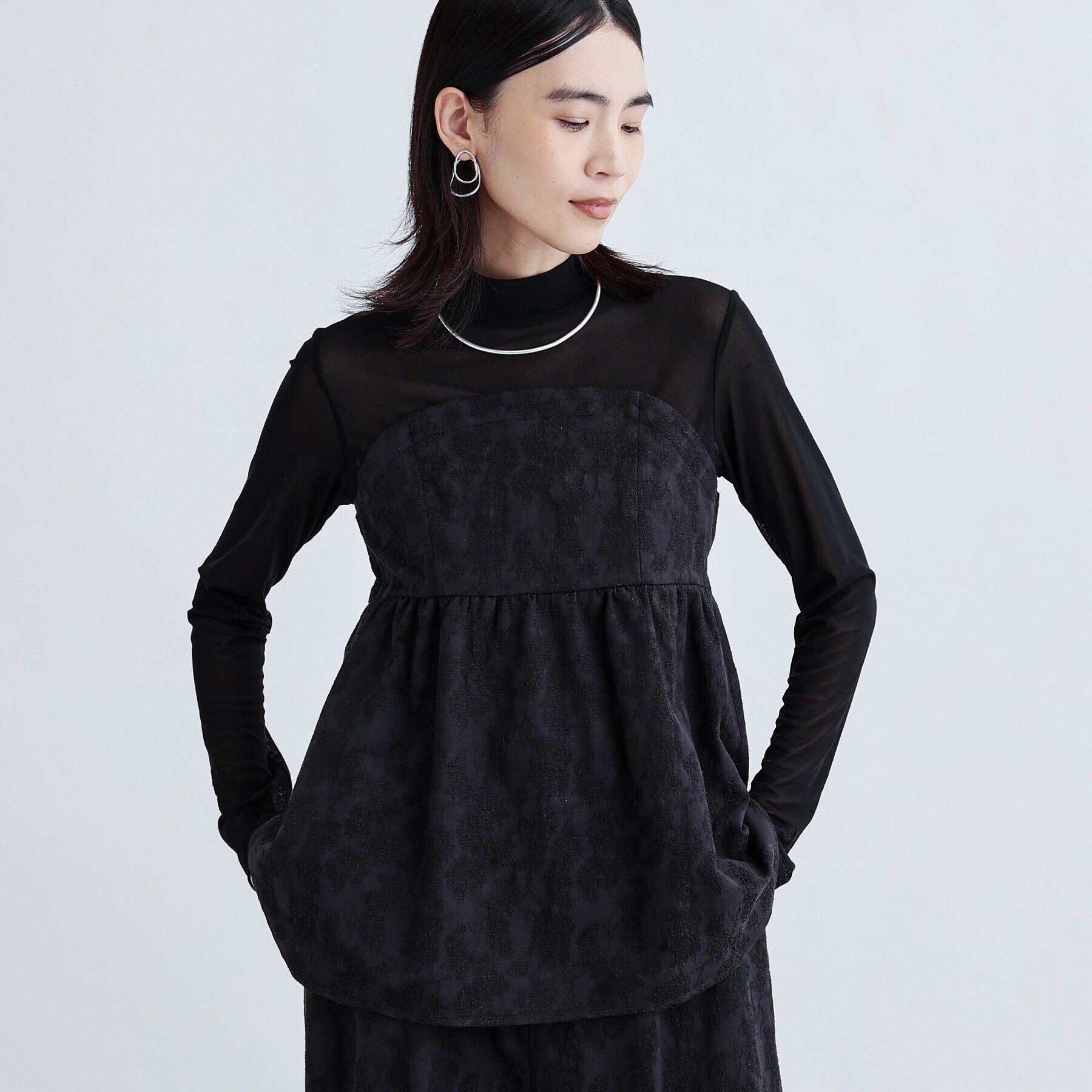 GALLEST「【セレモニー/セットアップ可能】フローラルジャカードトップス」|シャツ・ブラウス|