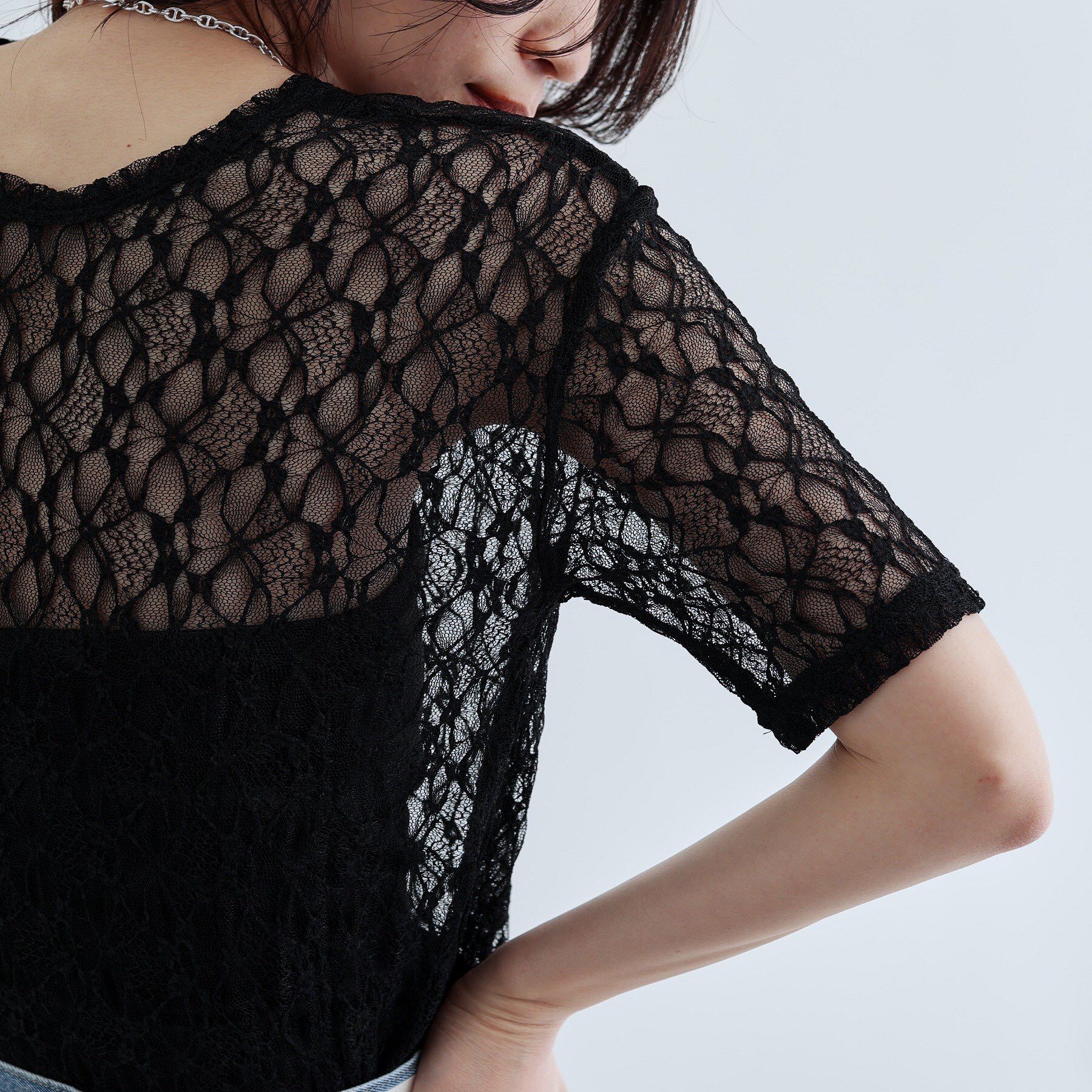 GALLEST「半袖レースカットソー」|Tシャツ・カットソー|