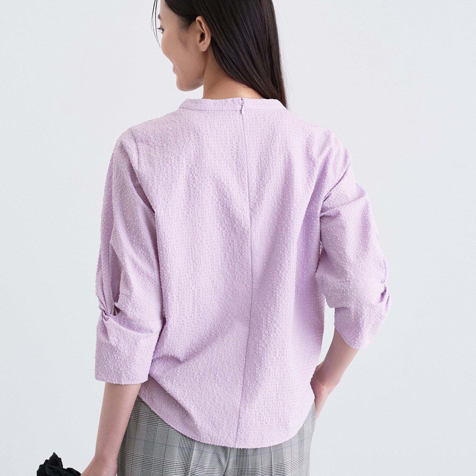 INDIVI「【UVケア／吸汗速乾】スリーブデザインブラウス」|シャツ・ブラウス|