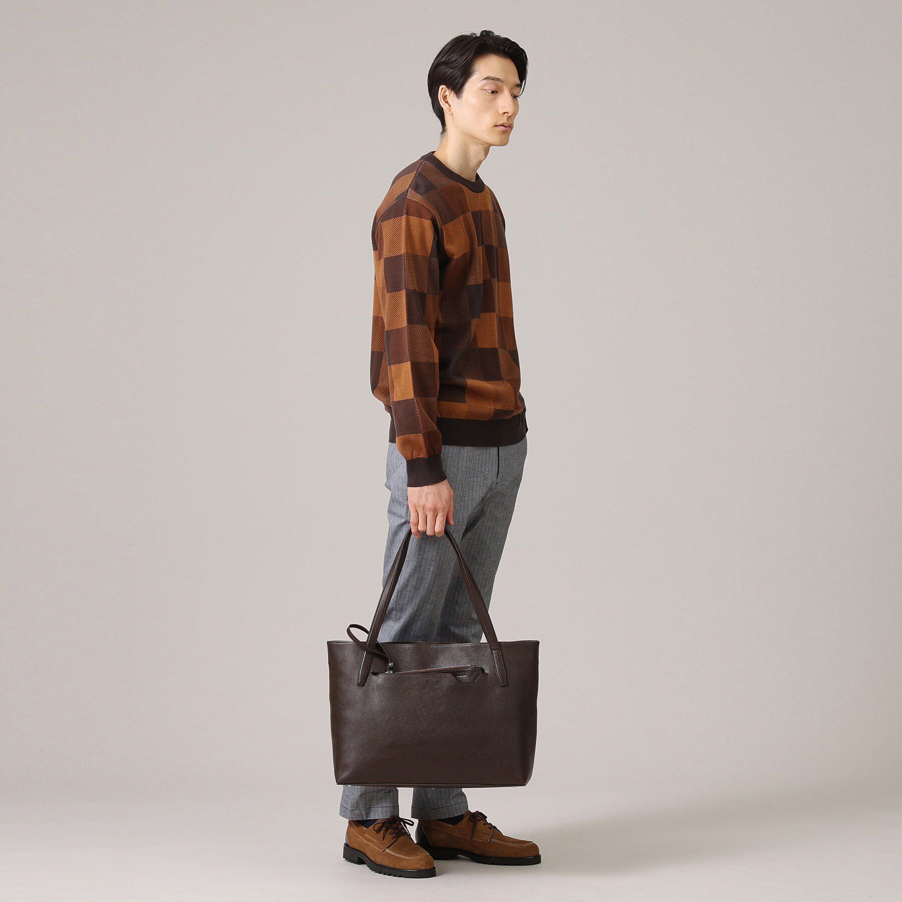 TAKEO KIKUCHI「【ポーチ付き】シュリンクレザートートバッグ」|トートバッグ|