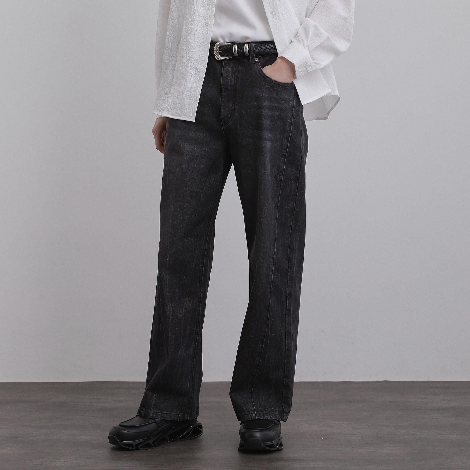 tk.TAKEO KIKUCHI「【牛革】メッシュウェスタンベルト」|ベルト|