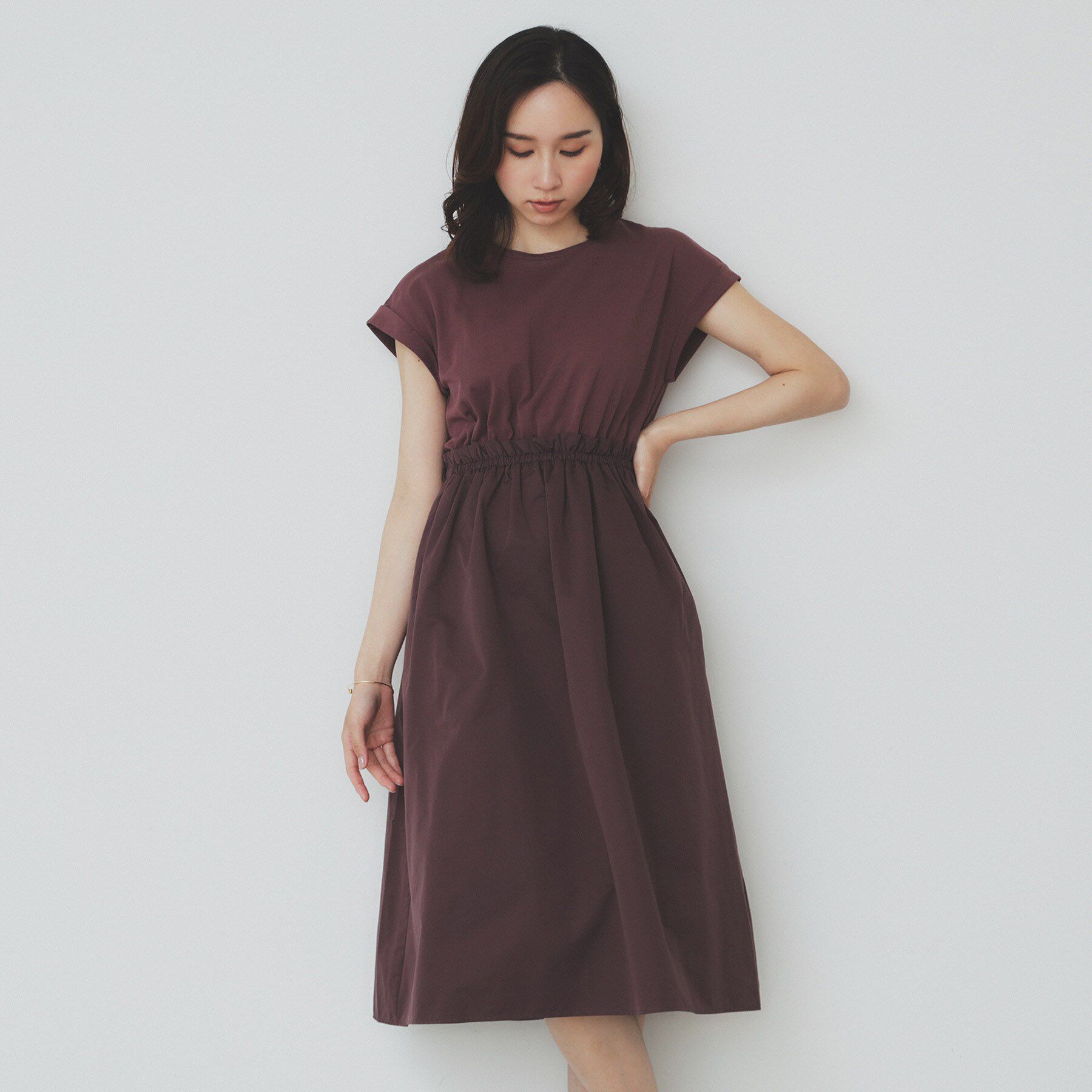 index「ドッキングフレアワンピース【洗濯機洗い可】」|ワンピース|