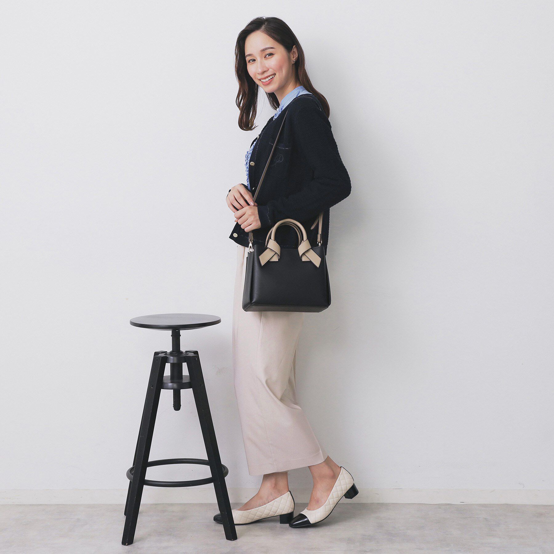 index「【2WAY】リボンハンドルミドルトートバッグ」|トートバッグ|