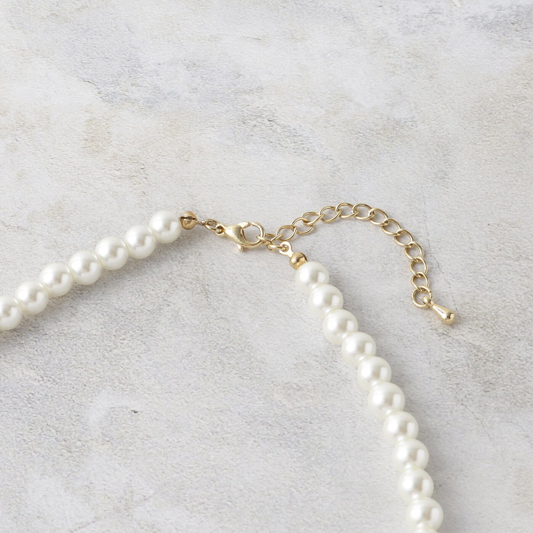 OPAQUE.CLIP「ガラスパールロングネックレス」|ネックレス|