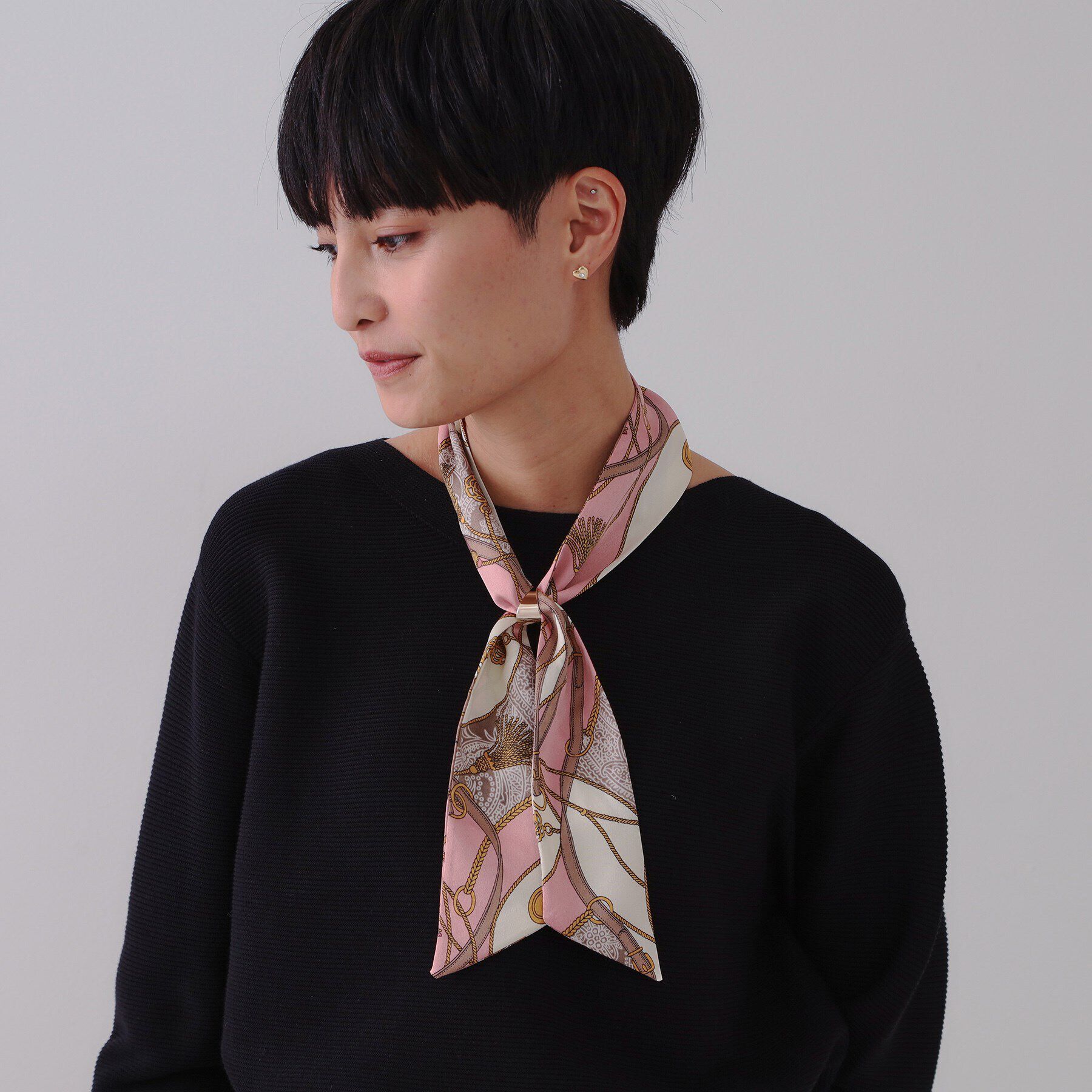 OPAQUE.CLIP「【スカーフリング付き】柄アソートスカーフ」|ストール|