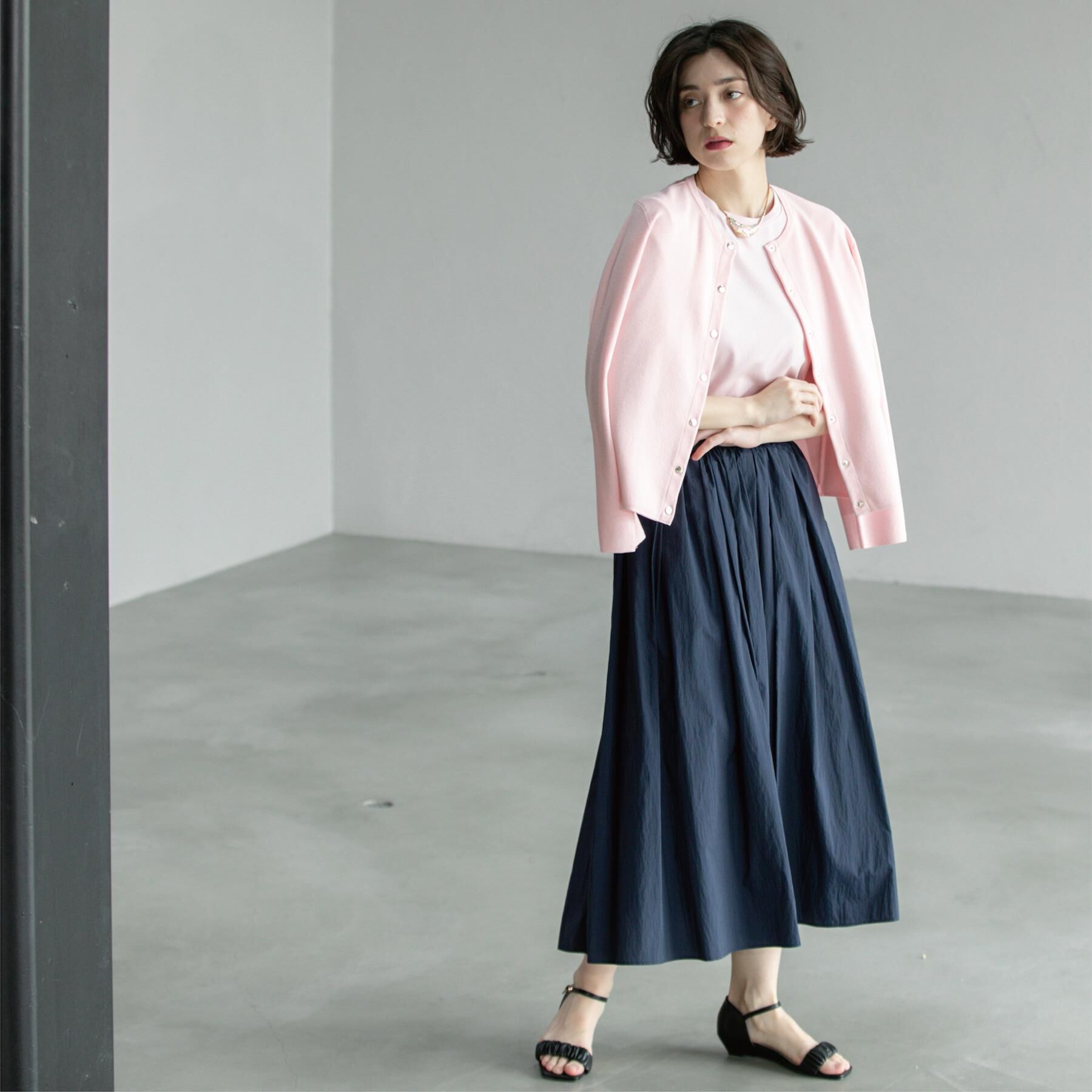 OPAQUE.CLIP「シアーヴィンテージイージーフレアスカート【洗濯機洗い可】」|スカート|
