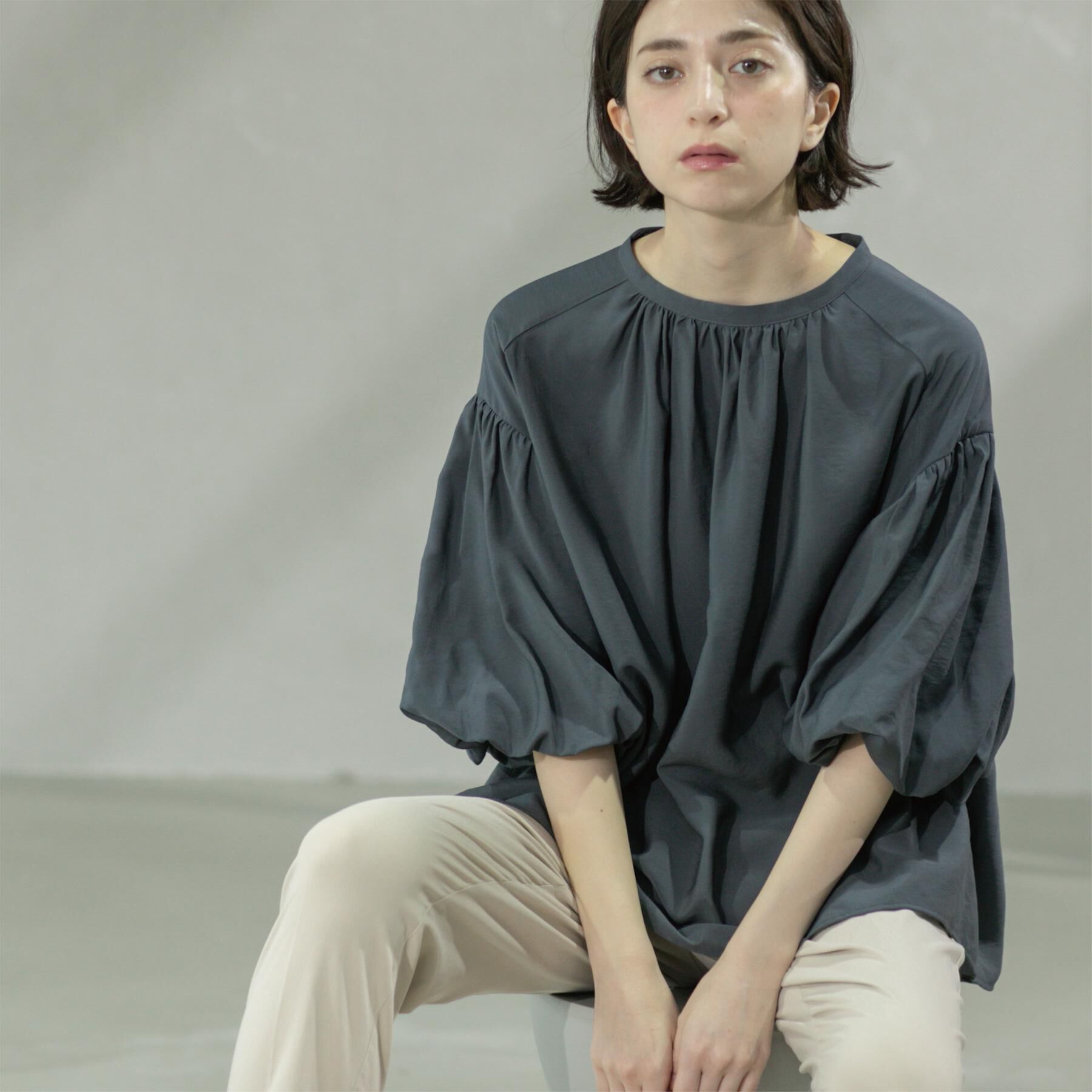 OPAQUE.CLIP「バルーンスリーブブラウス【洗濯機洗い可】」|シャツ・ブラウス|
