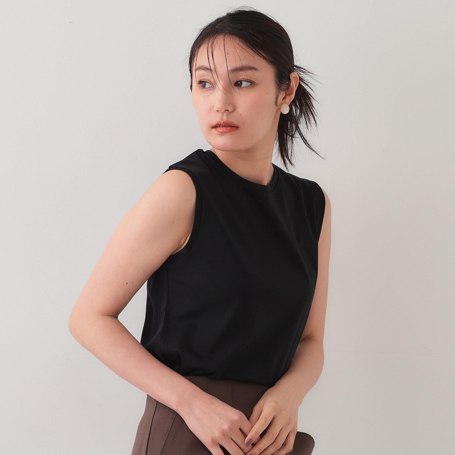 OPAQUE.CLIP「《5色展開》ベーシックノースリーブトップス【接触冷感/洗濯機洗い可】」|キャミソール|