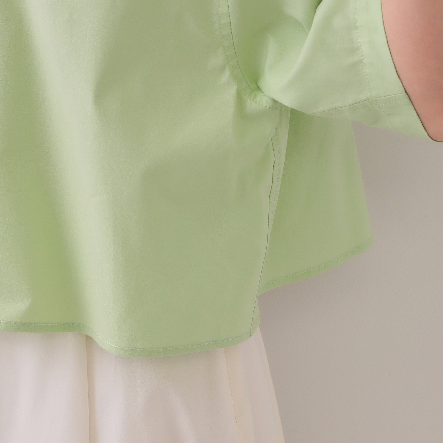 OPAQUE.CLIP「クロップドハーフスリーブシャツ【洗濯機洗い可】」|シャツ・ブラウス|