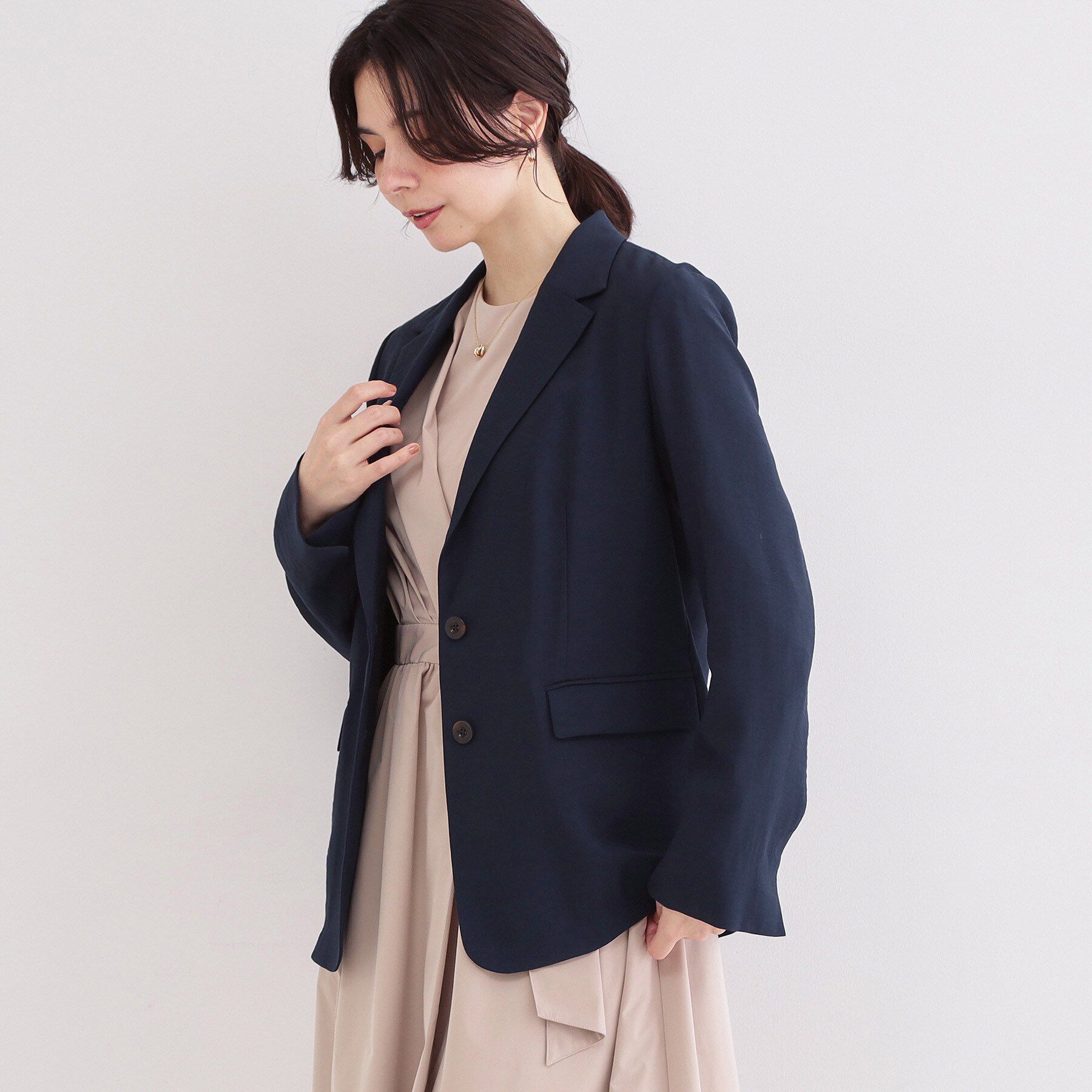 OPAQUE.CLIP「シングルテーラードジャケット【洗える/裏地なし】」|テーラードジャケット|