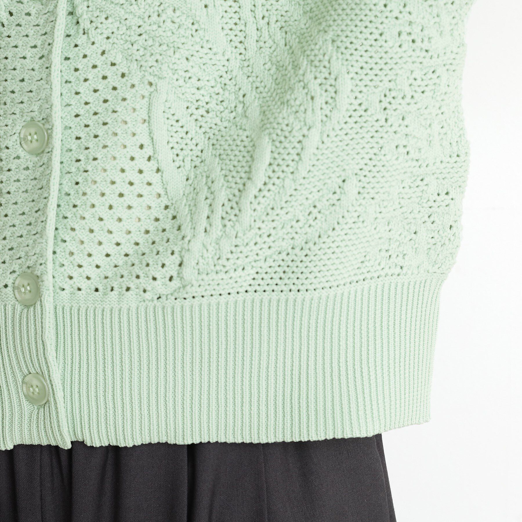 THE SHOP TK「レース編みカーディガン【前後2WAY】」|ニット・セーター|