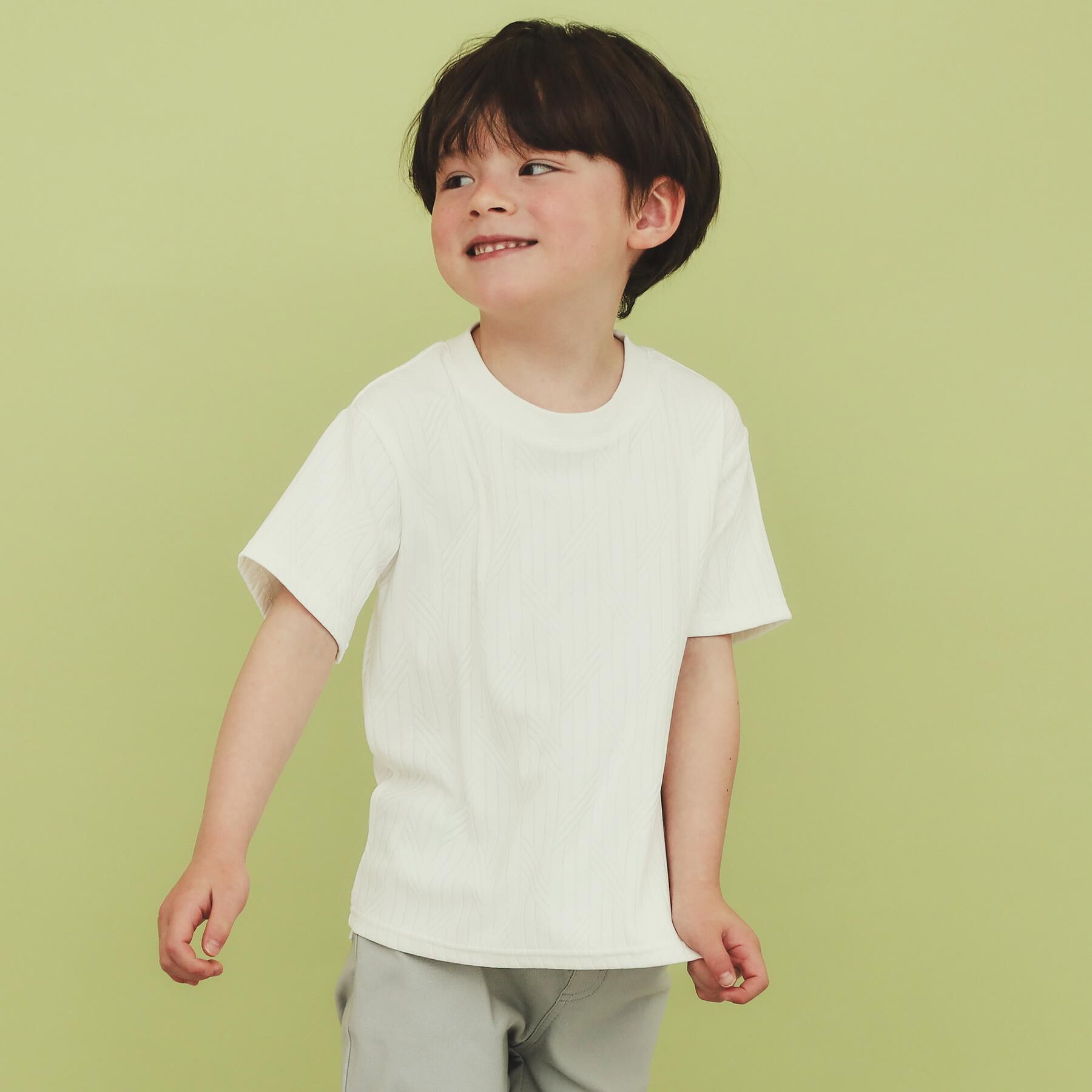 THE SHOP TK「【110－150】リンクス半袖Tシャツ/パパとおそろい・洗濯機OK」|Tシャツ・カットソー|オフホワイト(003