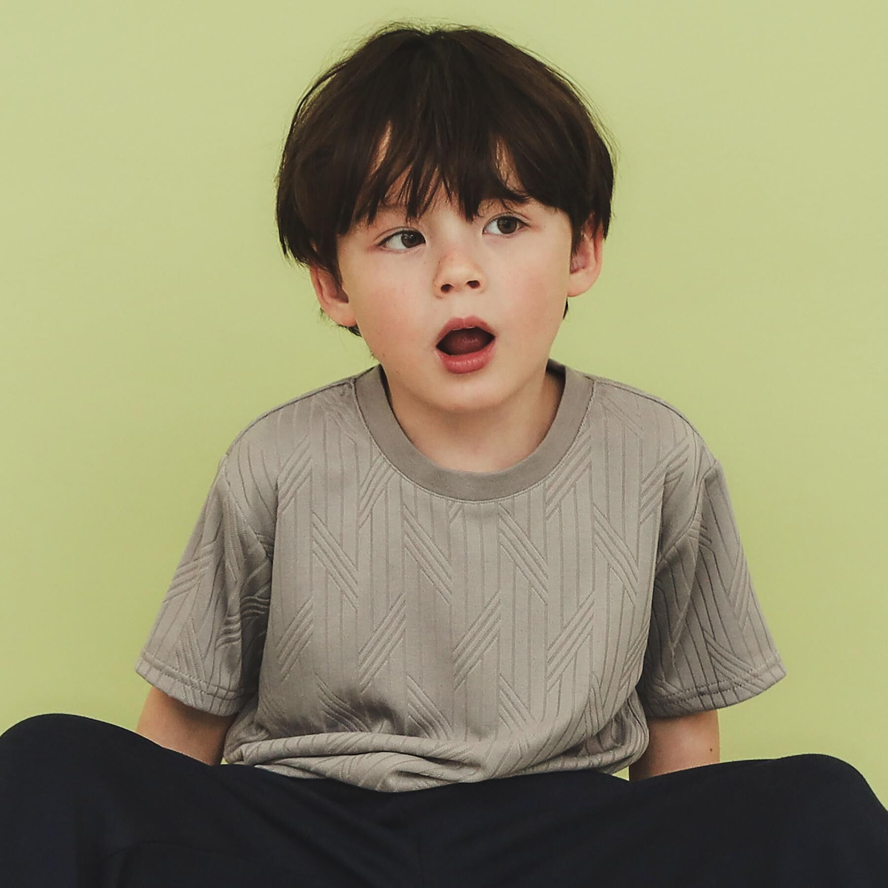 THE SHOP TK「【110－150】リンクス半袖Tシャツ/パパとおそろい・洗濯機OK」|Tシャツ・カットソー|ライトグレー(011