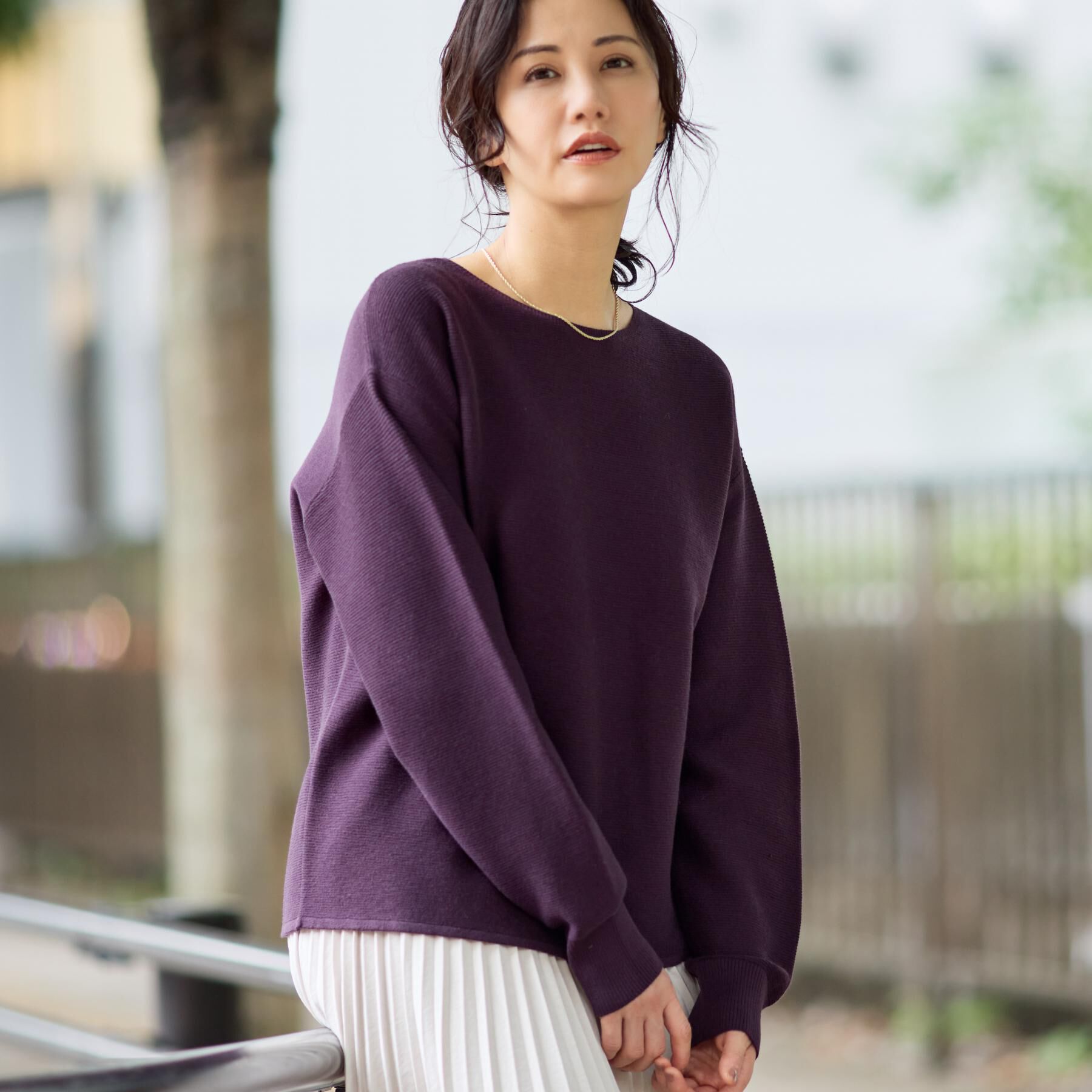 THE SHOP TK「【S-XLサイズ/選べる7色】どこから見ても美しい ガーターニット/毛玉になりにくい/洗濯機OK」|ニット・セーター|