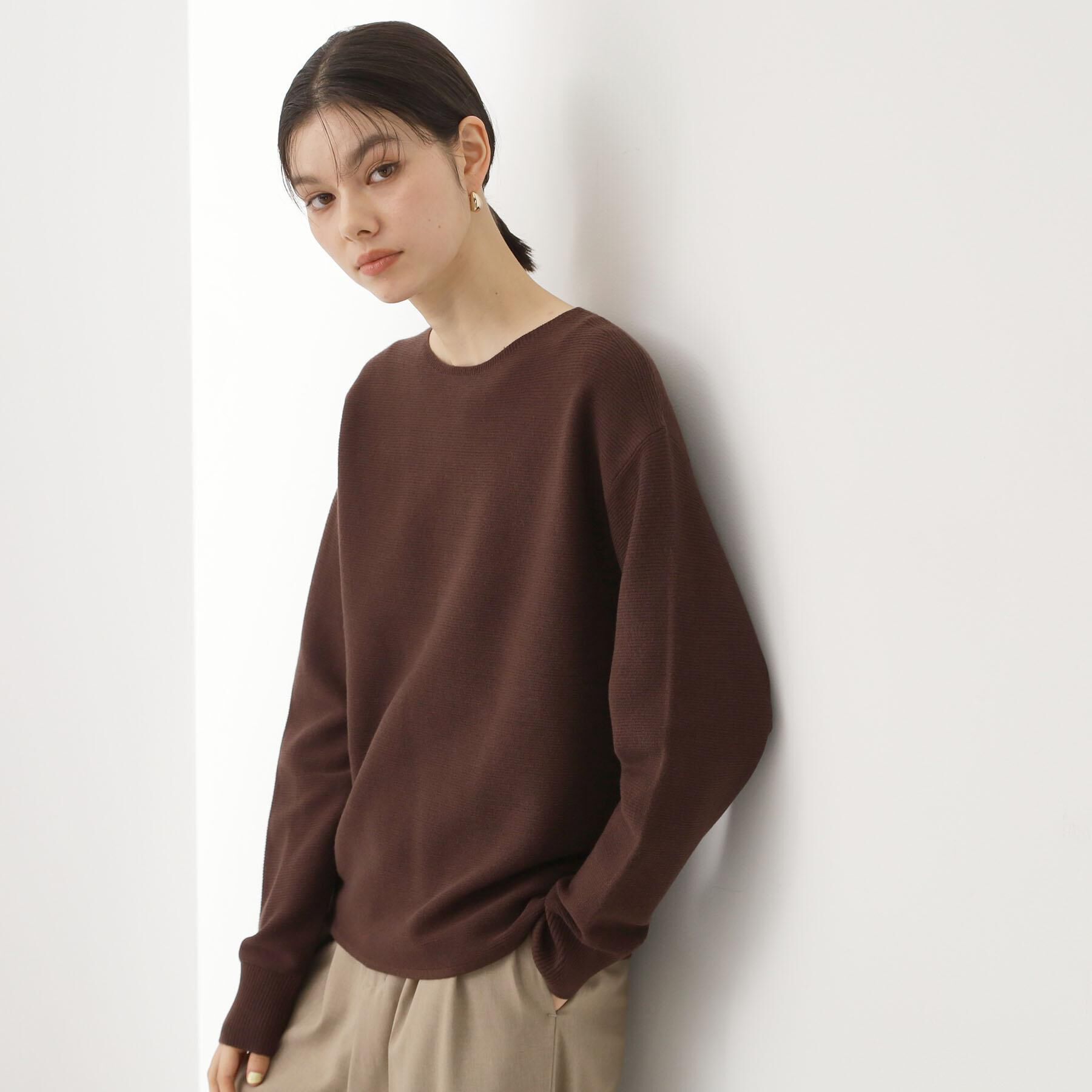 THE SHOP TK「【S-XLサイズ/選べる7色】どこから見ても美しい ガーターニット/毛玉になりにくい/洗濯機OK」|ニット・セーター|