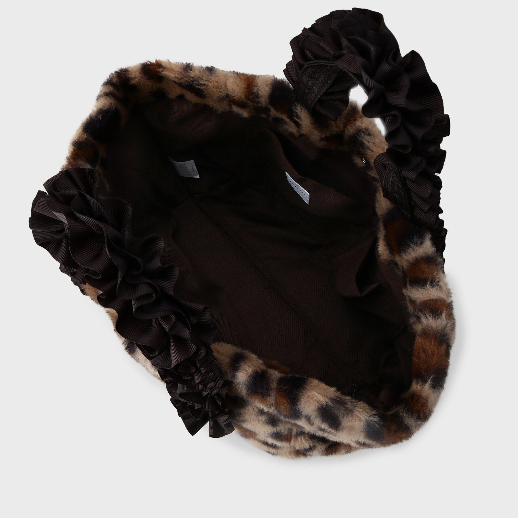 THE SHOP TK「フリルハンドルフェイクファーバッグ」|トートバッグ|