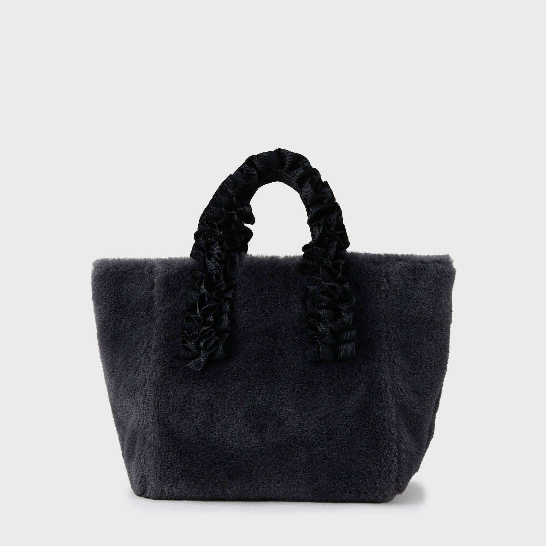 THE SHOP TK「フリルハンドルフェイクファーバッグ」|トートバッグ|