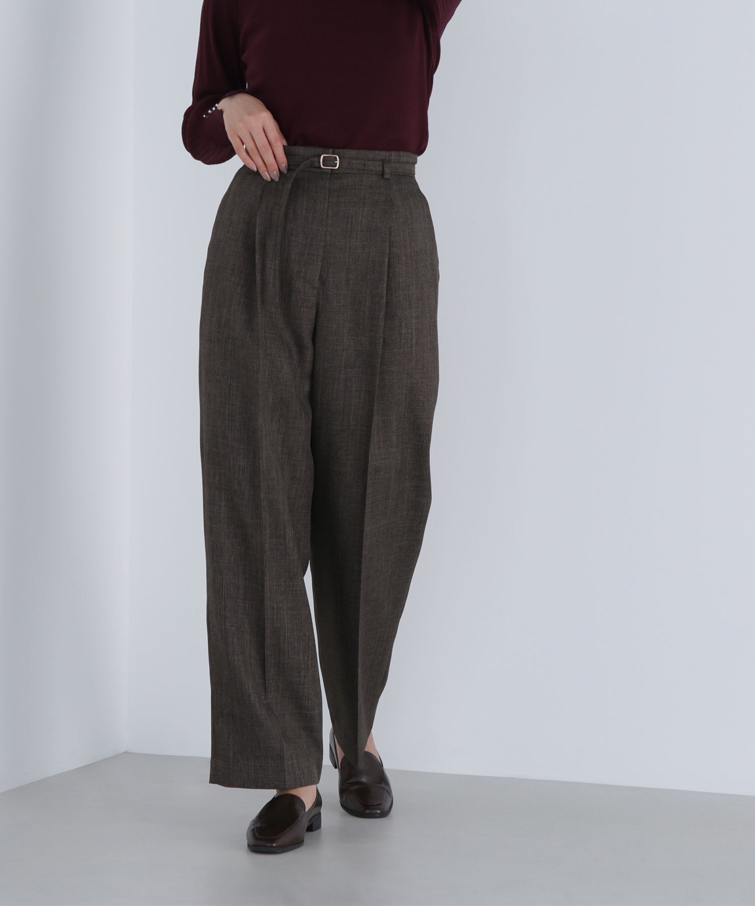  「シャークスキン SETUPストレートテーパードパンツ」|その他|