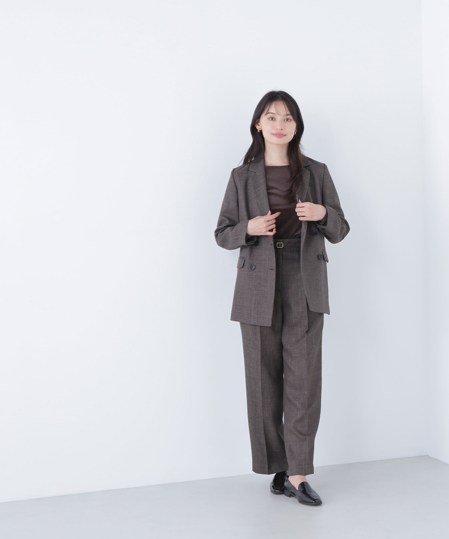  「シャークスキン SETUPストレートテーパードパンツ」|その他|