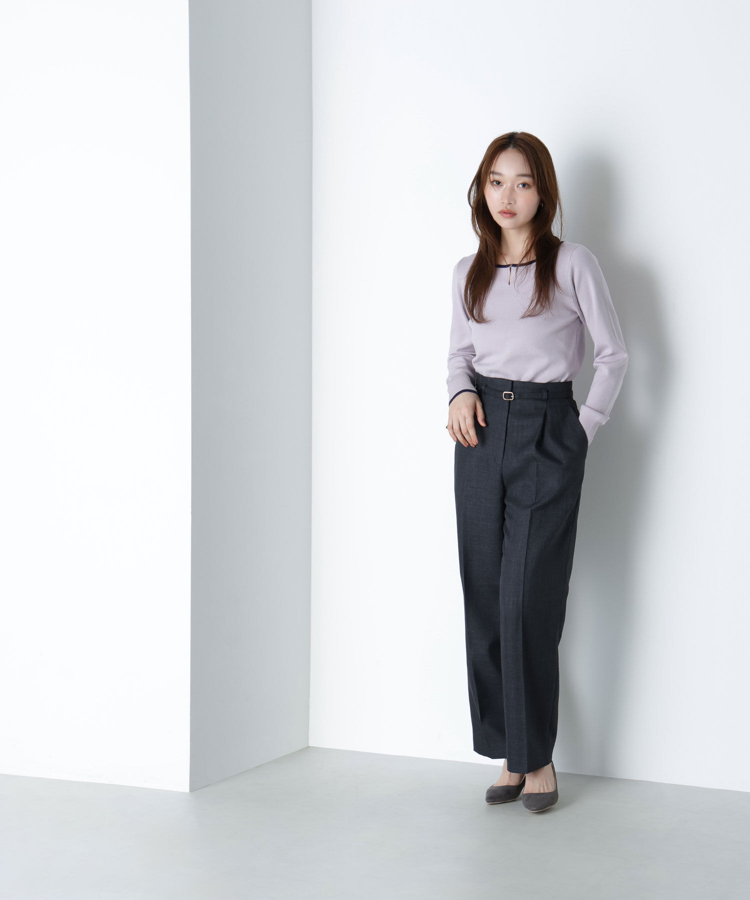  「シャークスキン SETUPストレートテーパードパンツ」|その他|