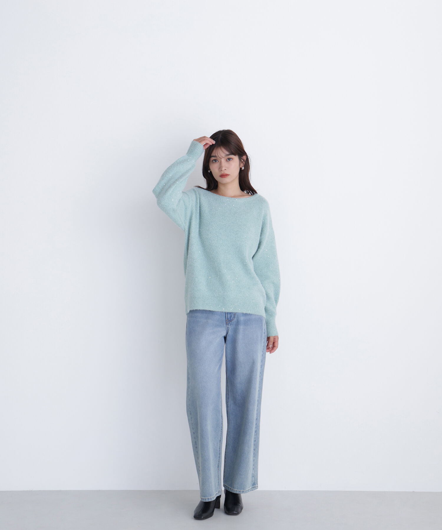  「スパンコールフェザーラメニット」|ニット・セーター|