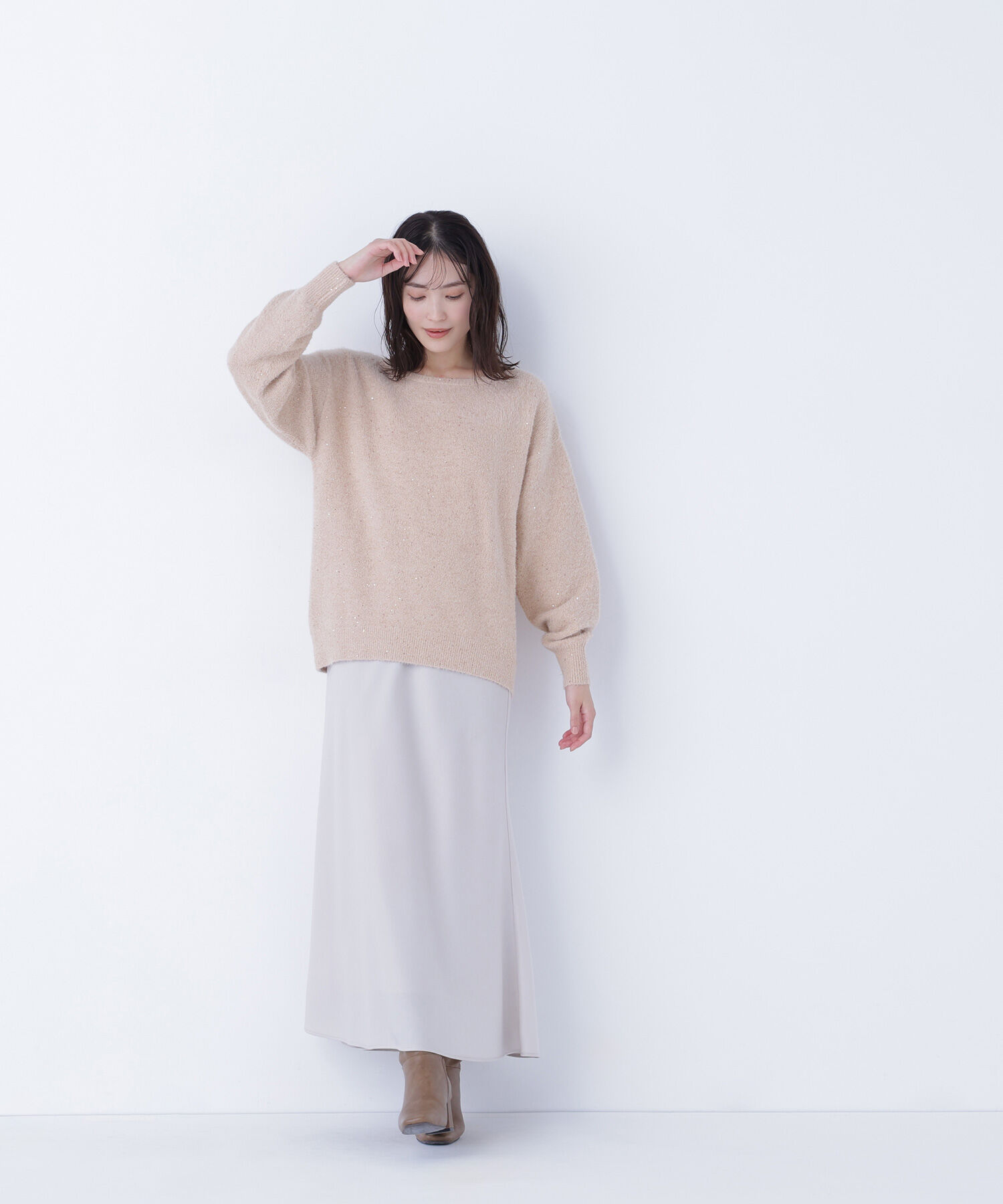  「スパンコールフェザーラメニット」|ニット・セーター|