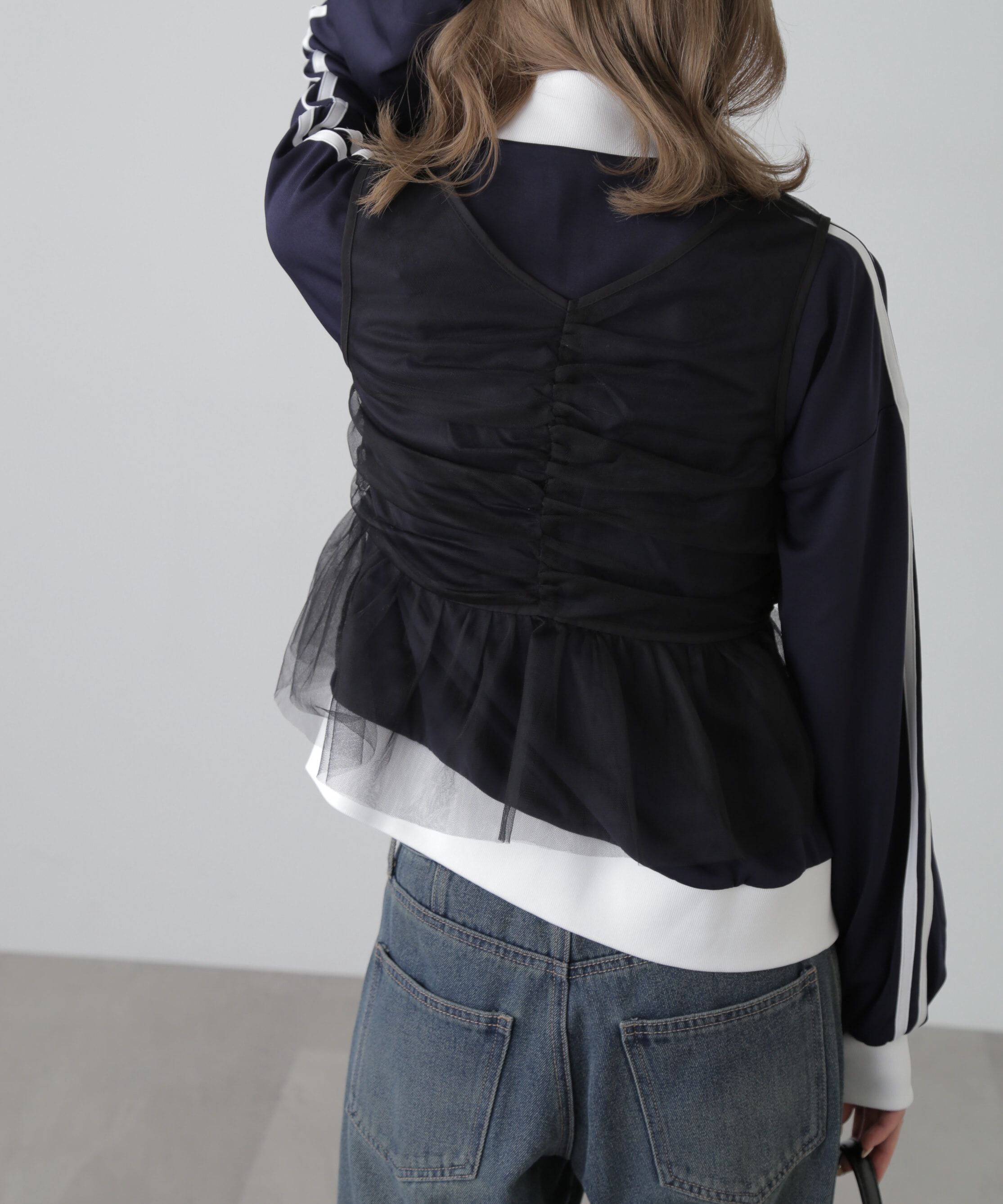  「チュールジップペプラムビスチェ」|シャツ・ブラウス|