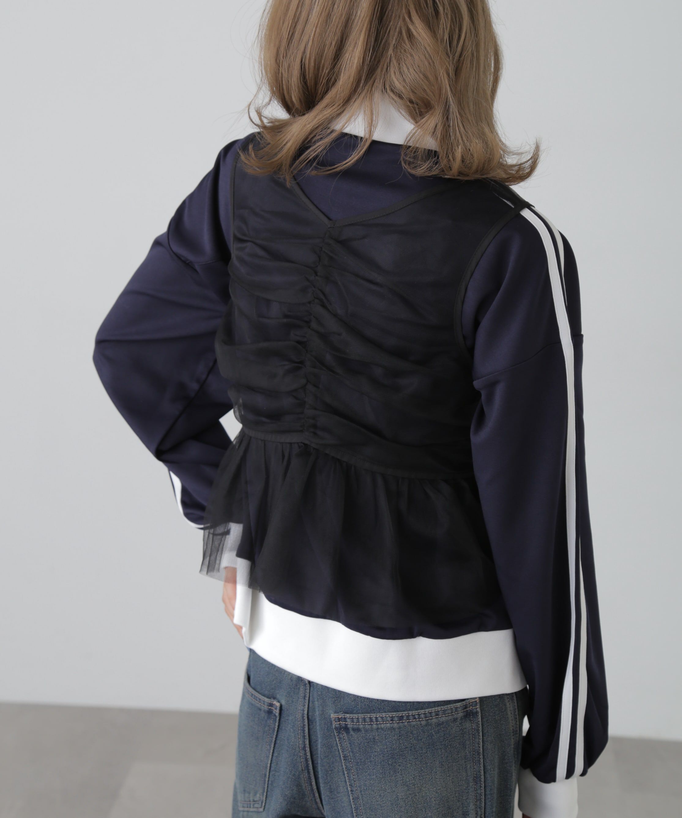  「チュールジップペプラムビスチェ」|シャツ・ブラウス|