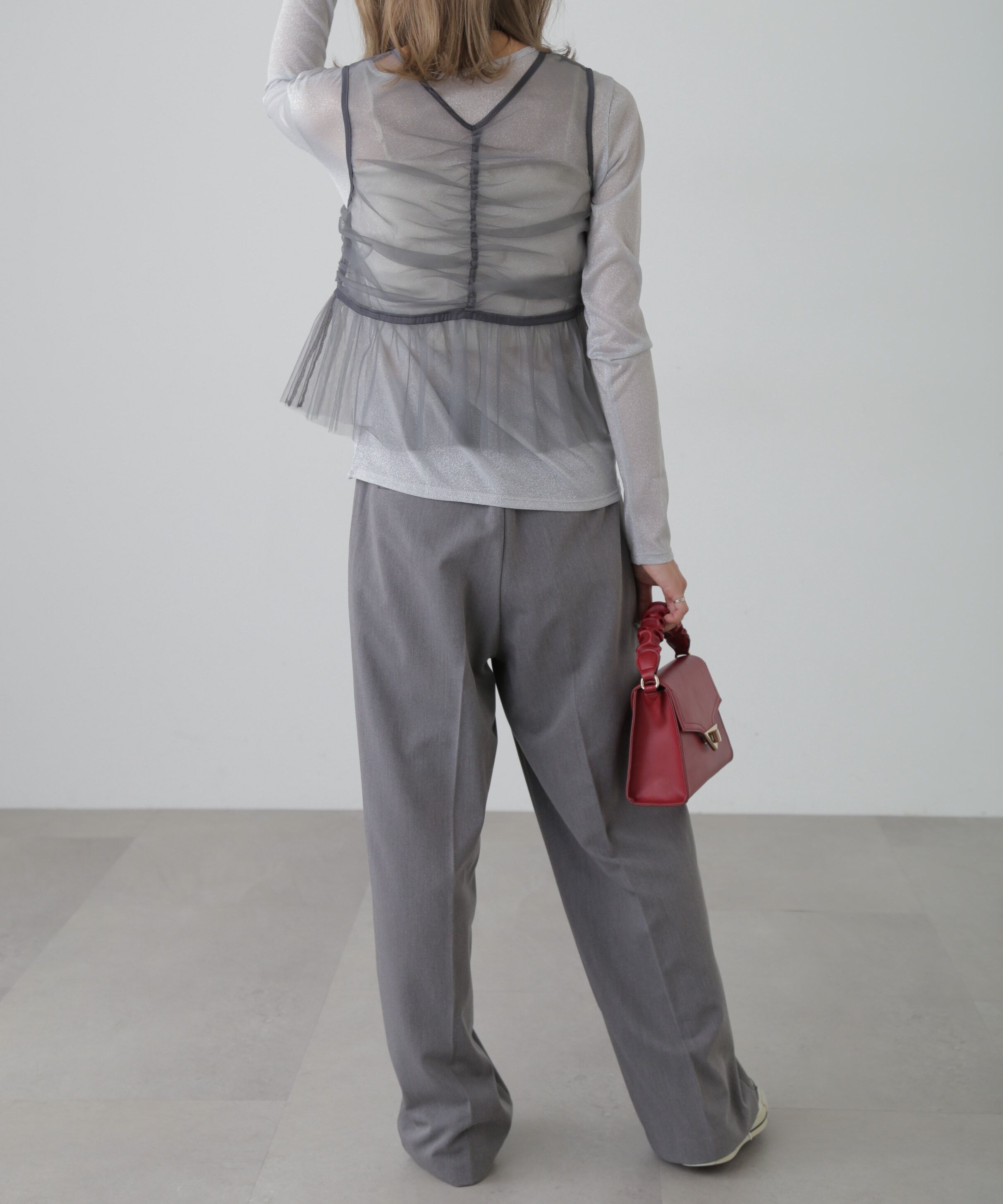  「チュールジップペプラムビスチェ」|シャツ・ブラウス|