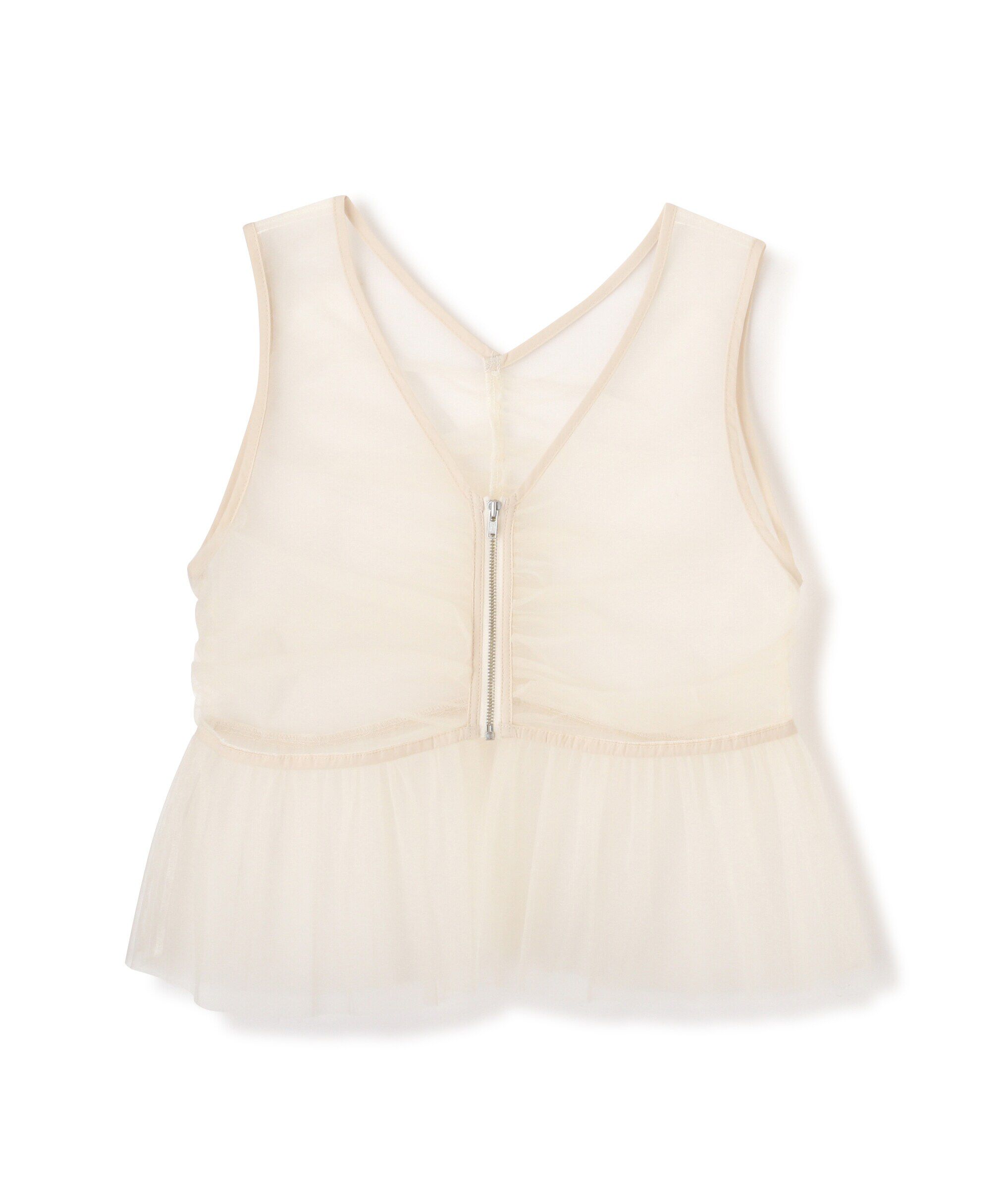  「チュールジップペプラムビスチェ」|シャツ・ブラウス|