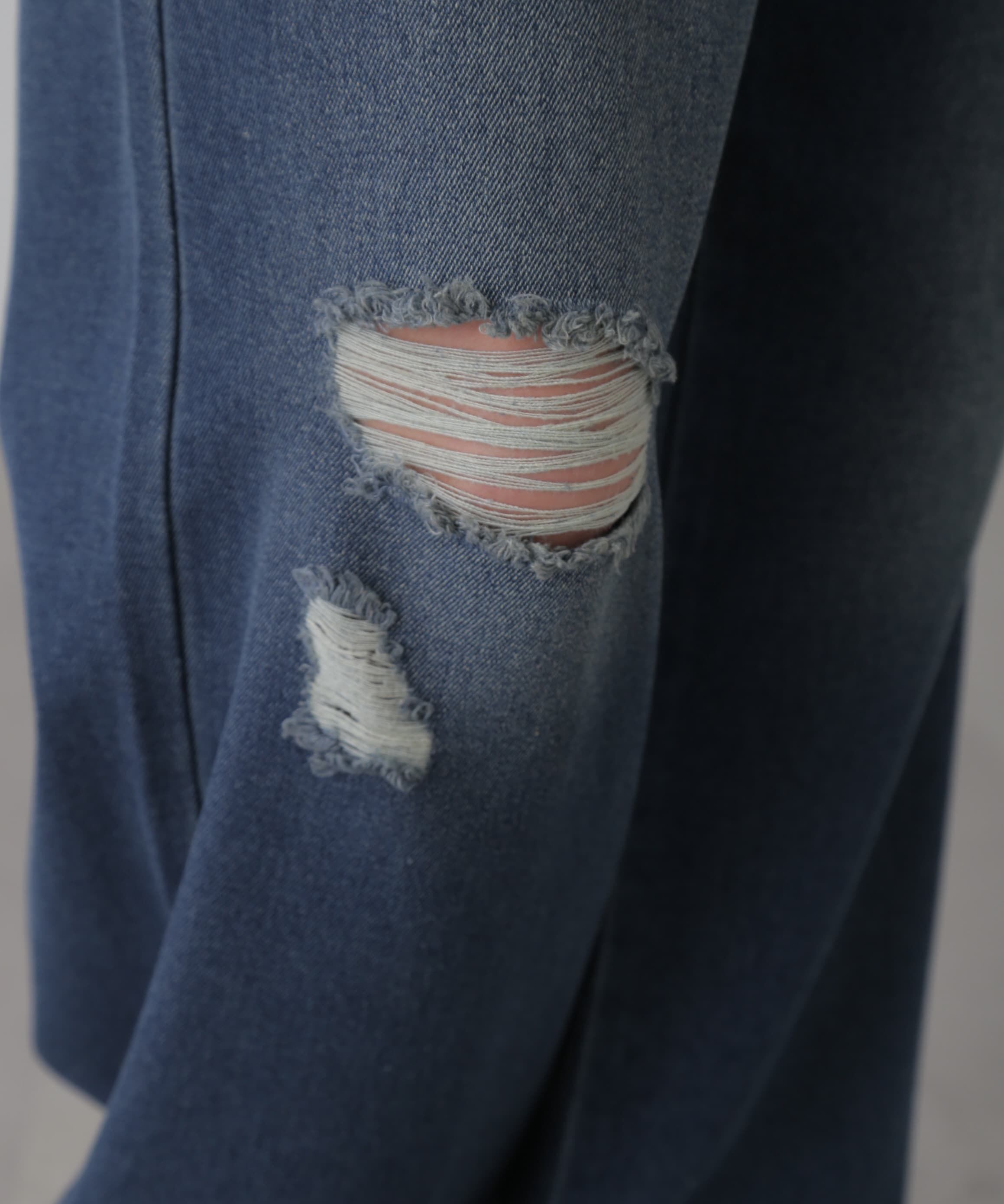  「ストレートワイドクラッシュデニムパンツ」|その他|