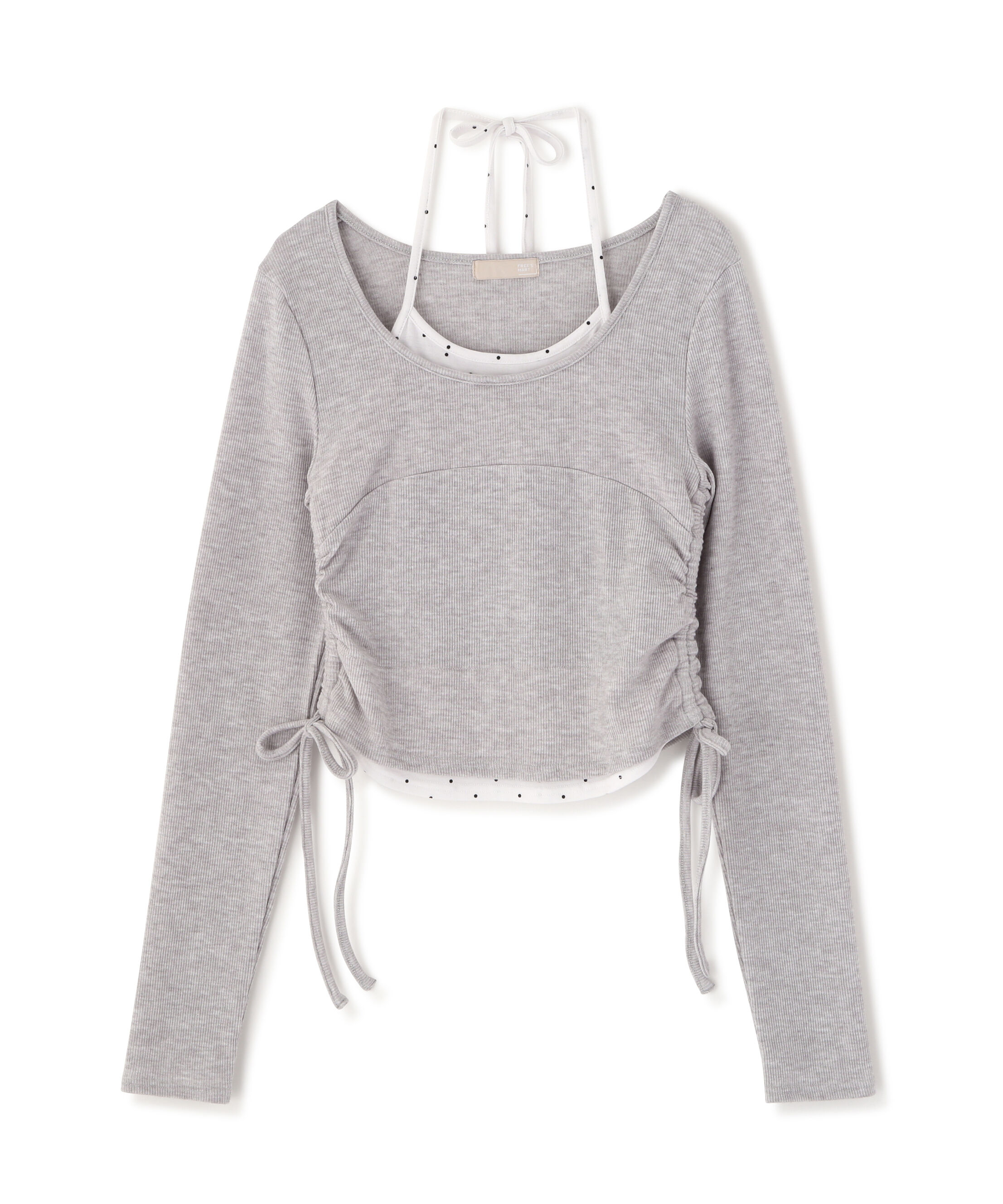  「ホルターネックレイヤードサイドドロストカットソー」|Tシャツ・カットソー|