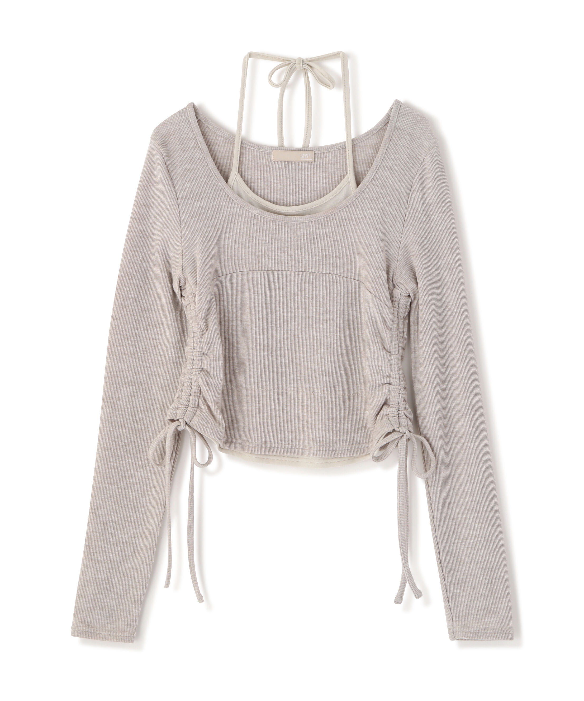  「ホルターネックレイヤードサイドドロストカットソー」|Tシャツ・カットソー|