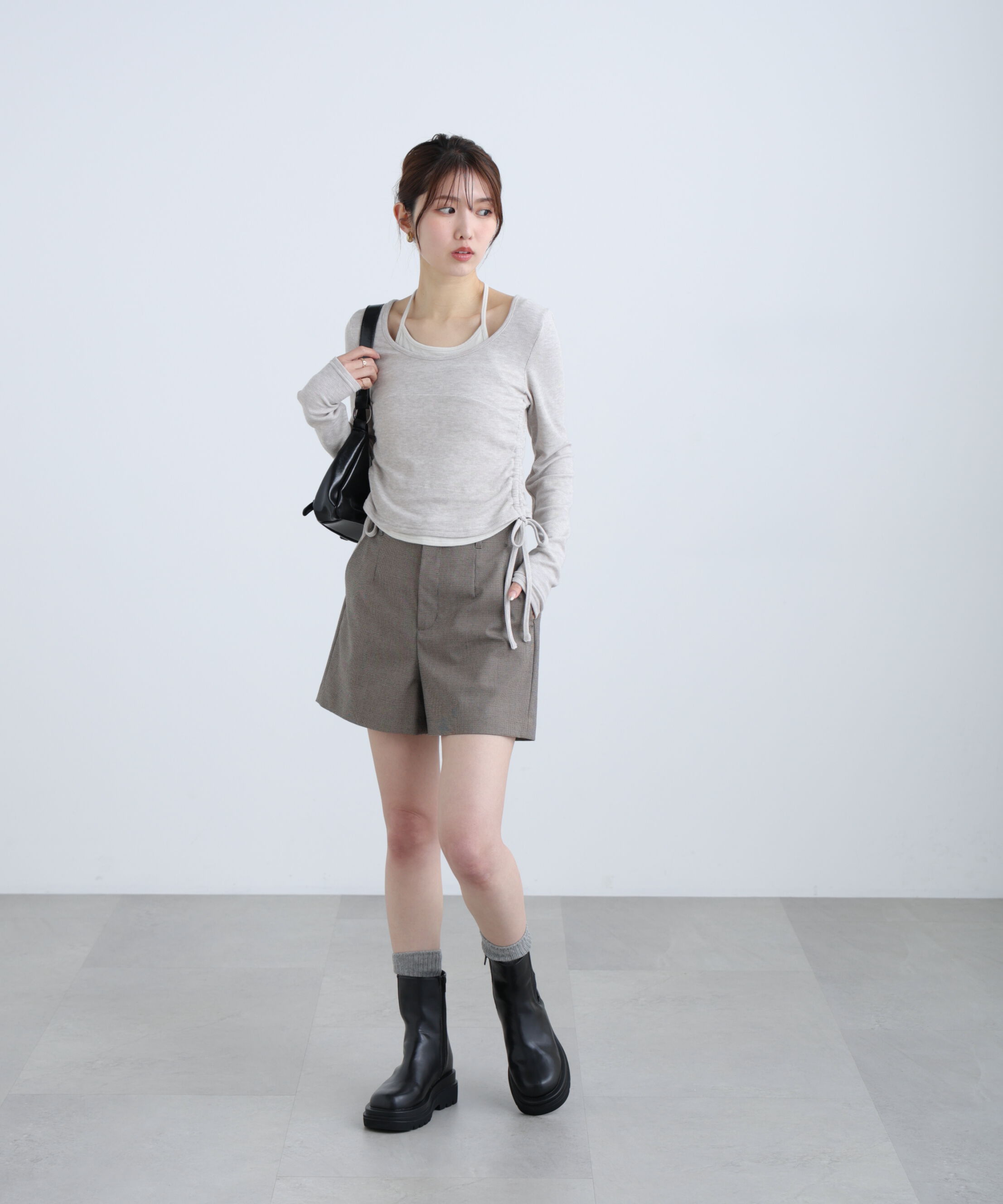  「ホルターネックレイヤードサイドドロストカットソー」|Tシャツ・カットソー|