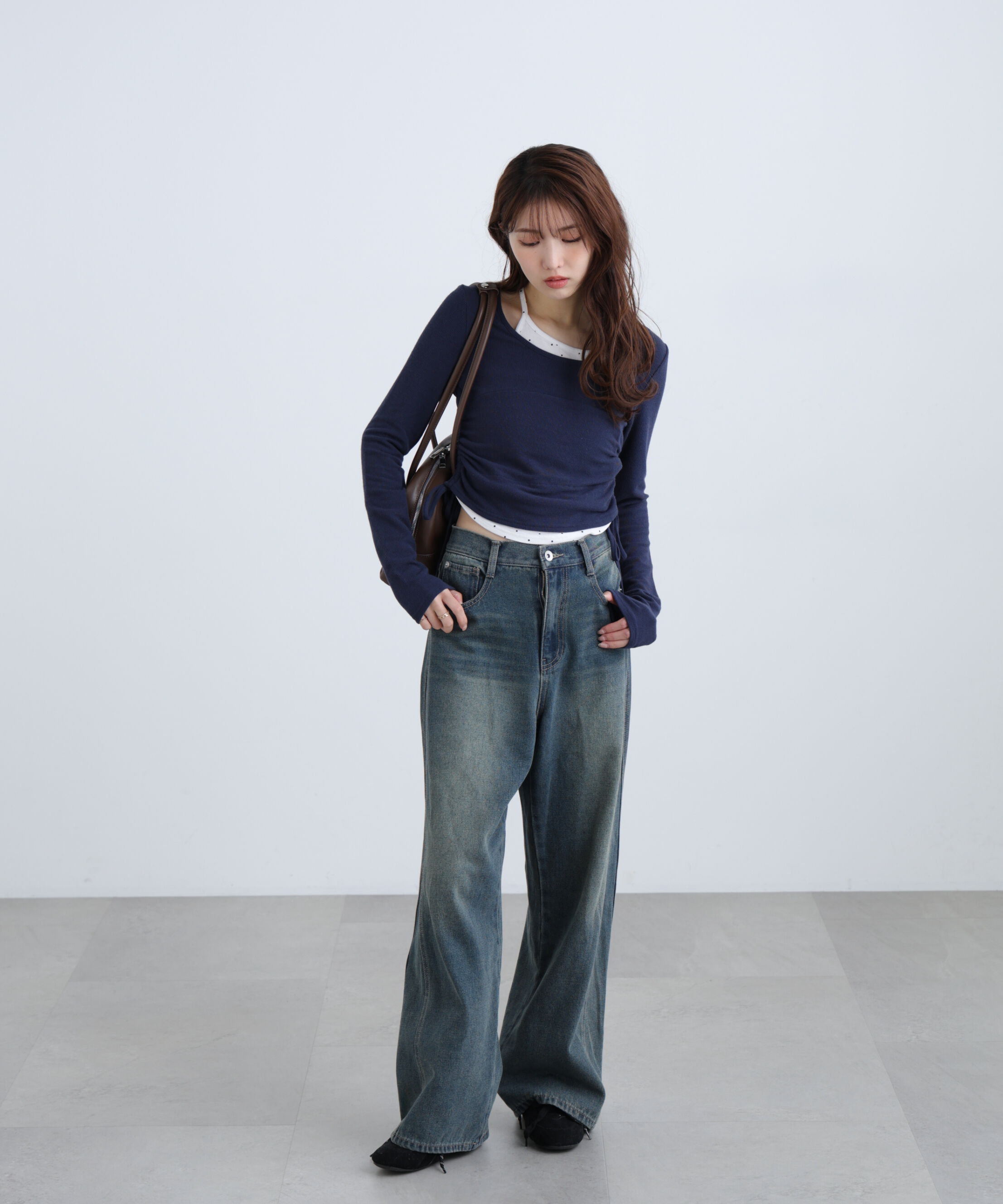  「ホルターネックレイヤードサイドドロストカットソー」|Tシャツ・カットソー|